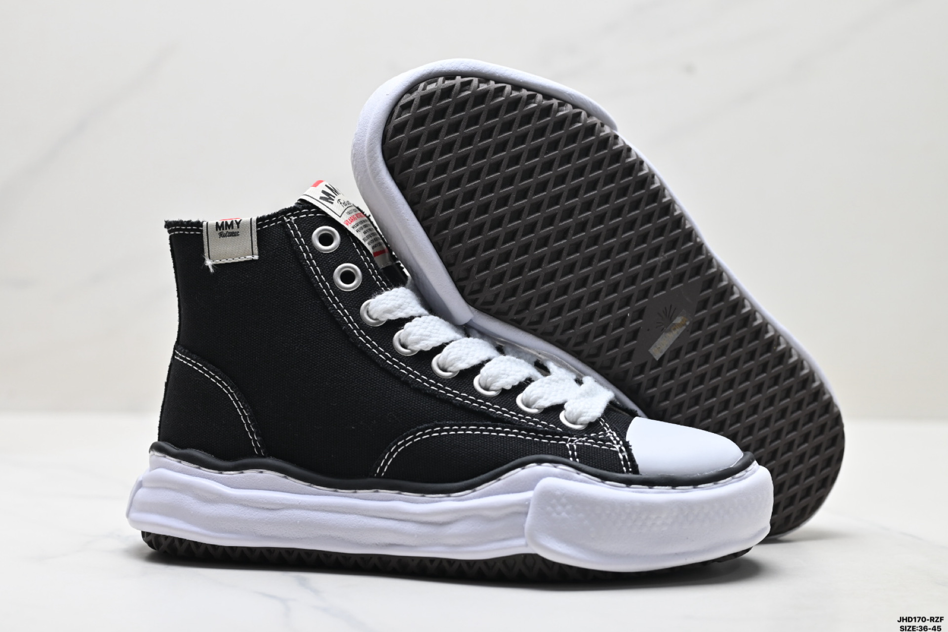 200 新款三原康裕高帮鞋MMY溶解鞋厚底男女情侣同款增高帆布鞋潮鞋 Original Sole 高帮板鞋