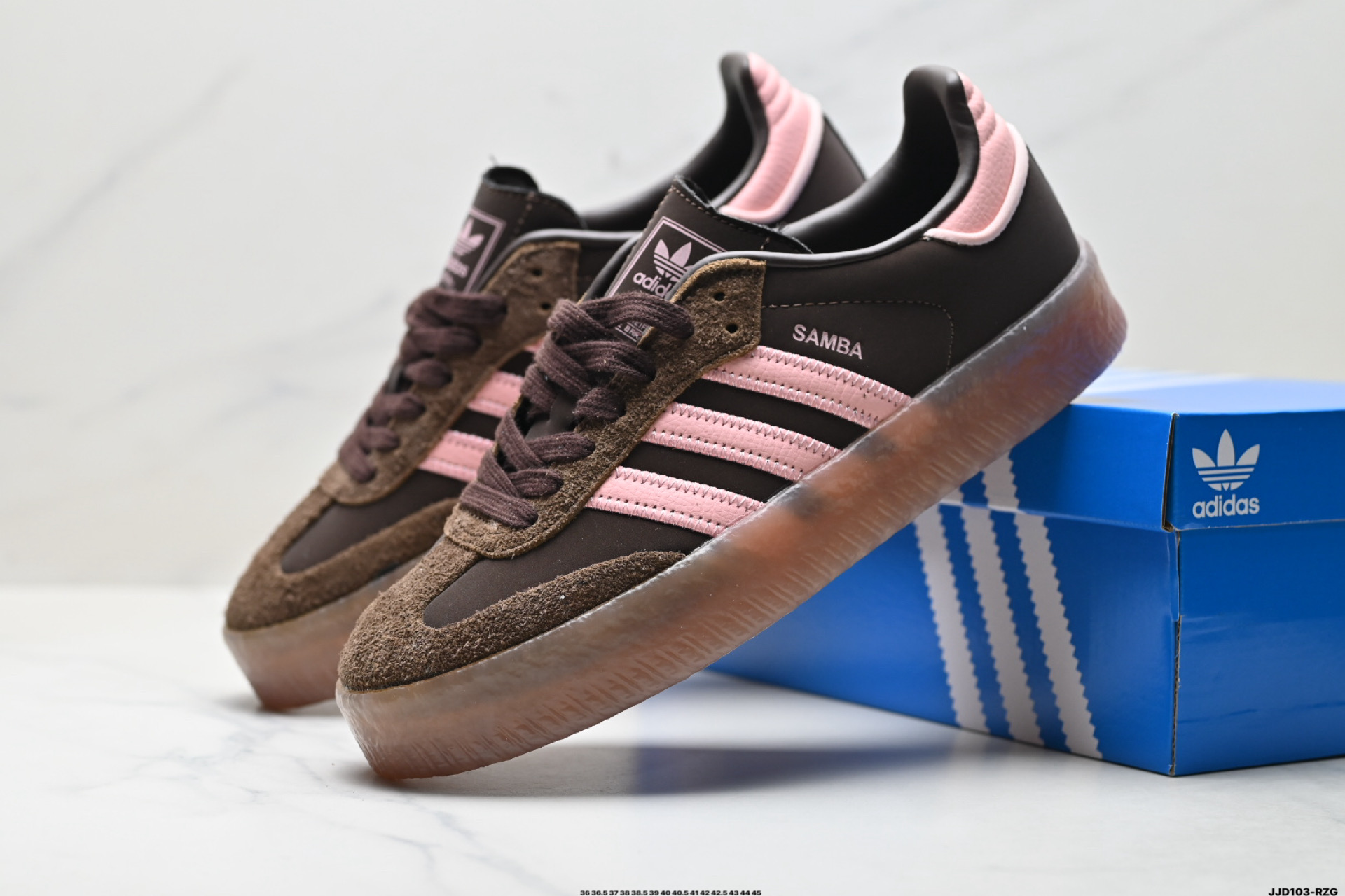 140 Adidas Originals Samba XLG 桑巴舞系列阿迪达斯 三叶草 绅士德训足球风百搭低帮休闲运动板鞋 JI2744