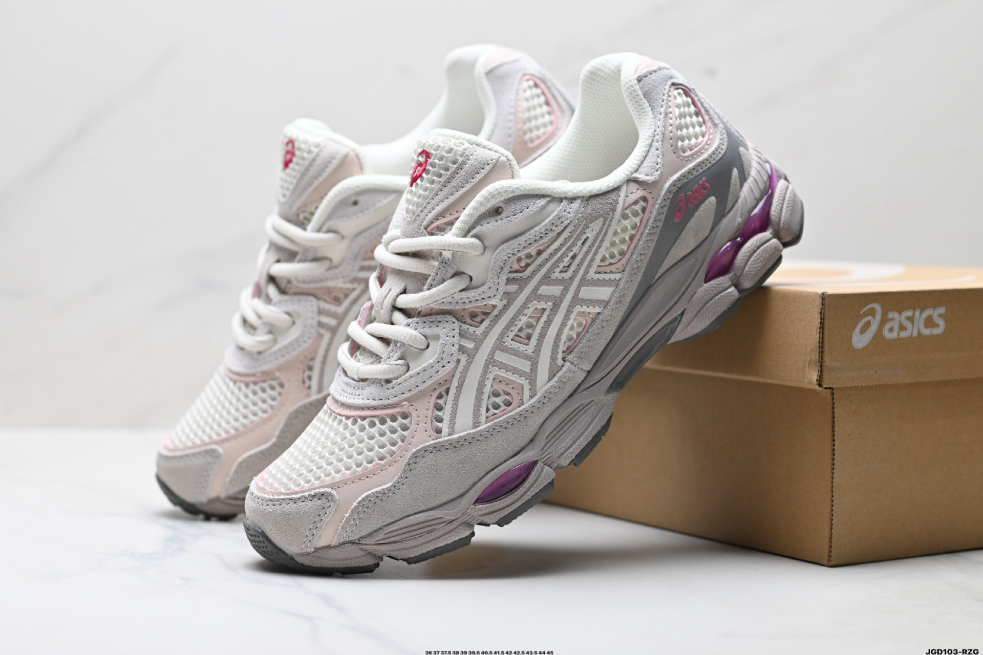 190 ASICS GEL-N 亚瑟士 透气网眼鞋面 配合部分合成革材质 采用全新AHAR+橡胶材质 更加耐磨 1203A372-100