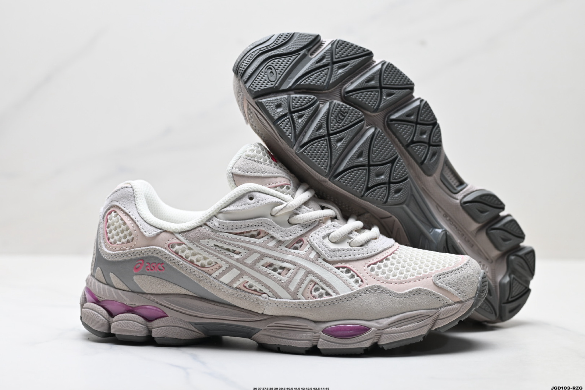 190 ASICS GEL-N 亚瑟士 透气网眼鞋面 配合部分合成革材质 采用全新AHAR+橡胶材质 更加耐磨 1203A372-100