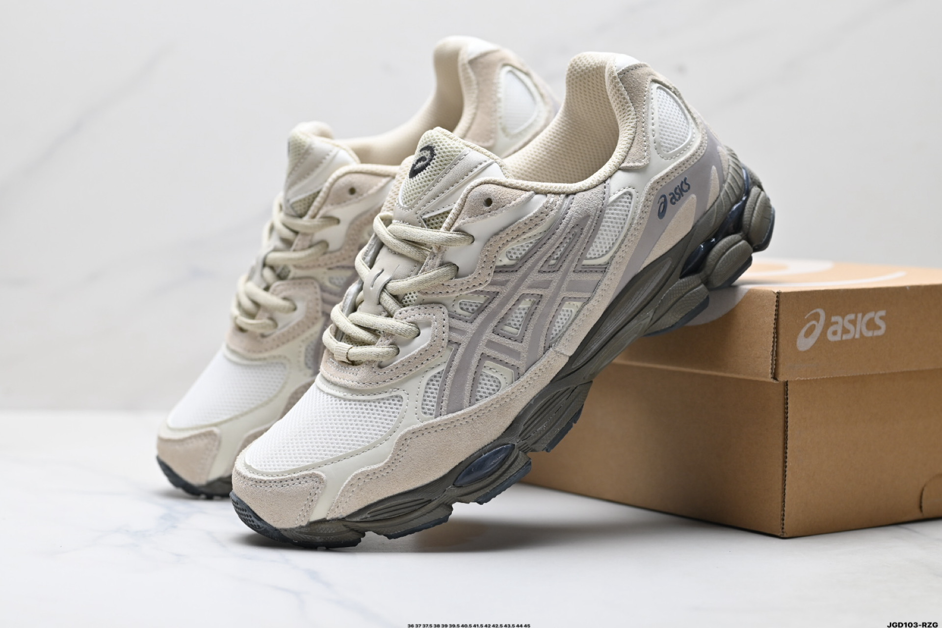 190 ASICS GEL-N 亚瑟士 透气网眼鞋面 配合部分合成革材质 采用全新AHAR+橡胶材质 更加耐磨 1203A372-100