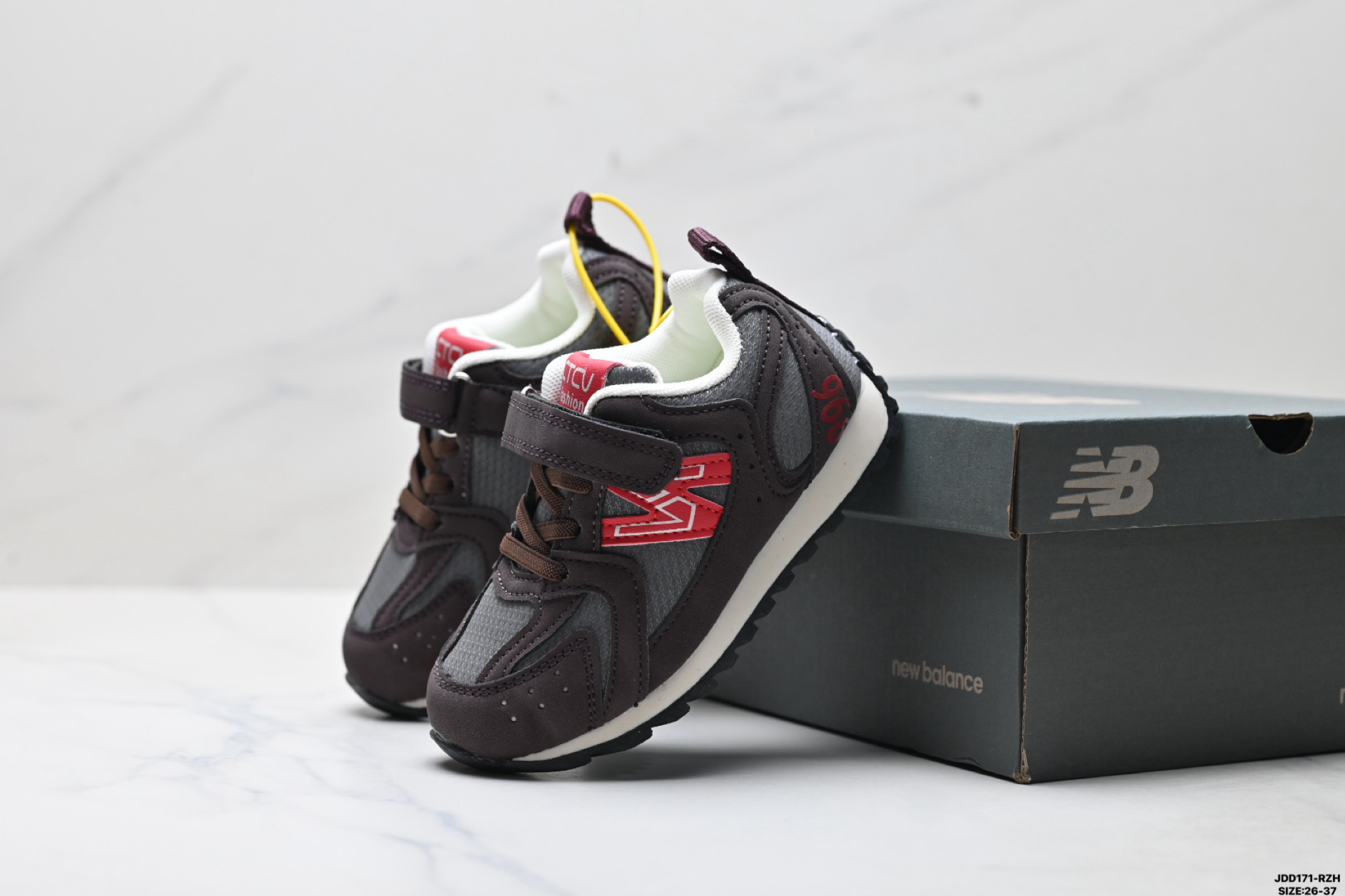 130 童鞋New Balance 996系列 新百伦 复古网面 魔术贴 低帮跑步鞋 U990LP36