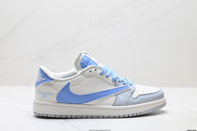 Air Jordan 1 x Louis Vuitton Custom Low Top Sneakers - Sky Blue 1 Air Jordan 1 x Louis Vuitton Custom Low Top Sneakers – Sky Blue