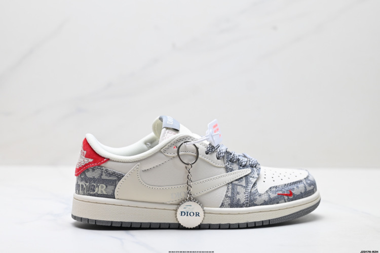 Air Jordan 1 x Travis Scott 'DIY' Custom Low-Top Sneakers 1 Air Jordan 1 x Travis Scott ‘DIY’ Custom Low-Top Sneakers