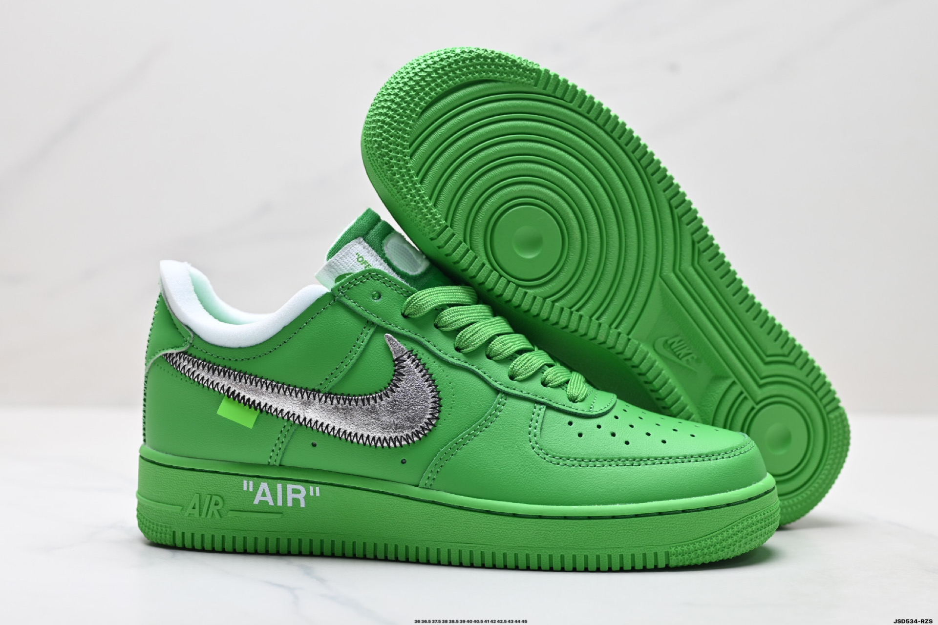 220 OFF-WHITE x Nike Air Force 1 OW联名空军一号 柠檬黄/全黑配色 DX1419-300