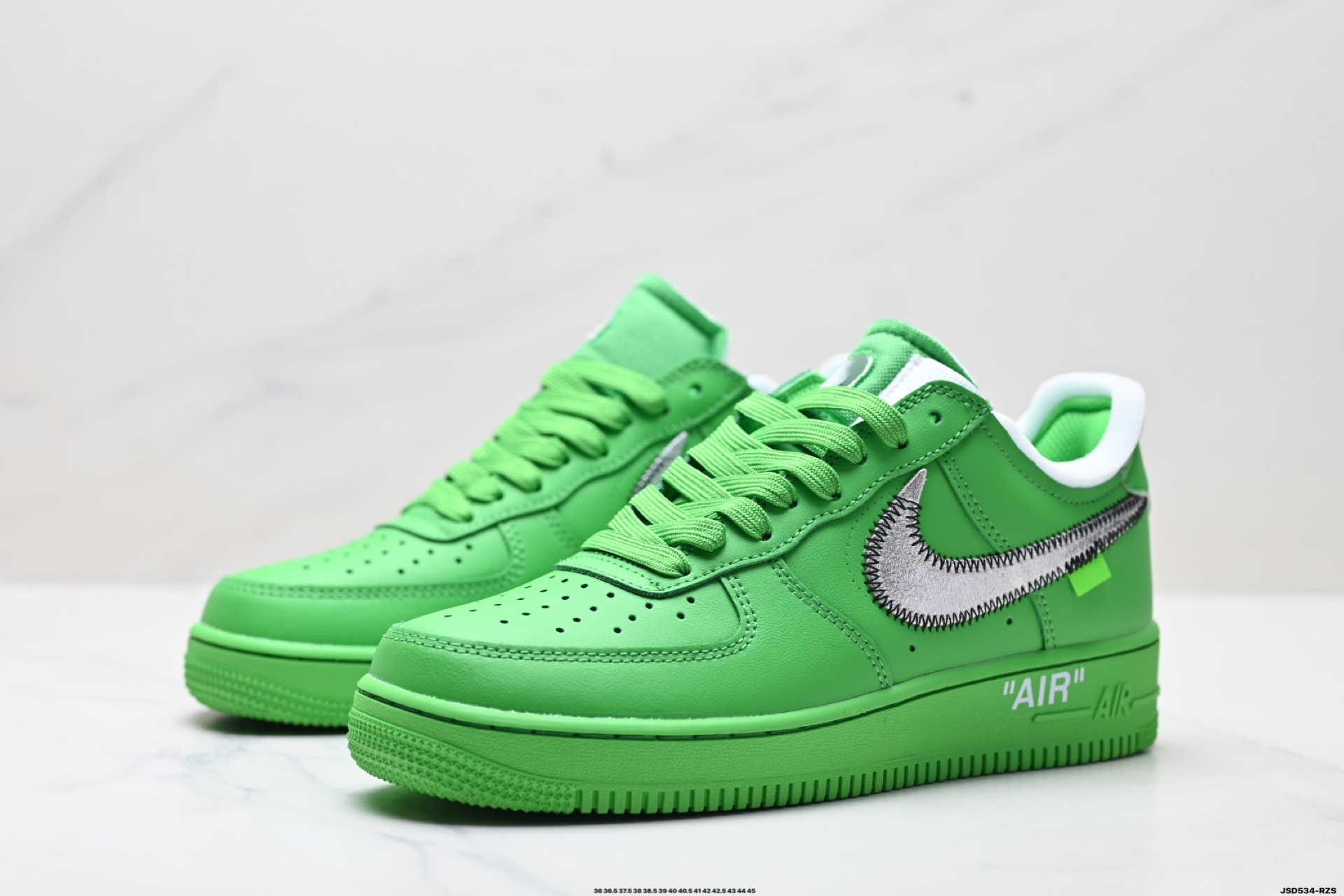 220 OFF-WHITE x Nike Air Force 1 OW联名空军一号 柠檬黄/全黑配色 DX1419-300