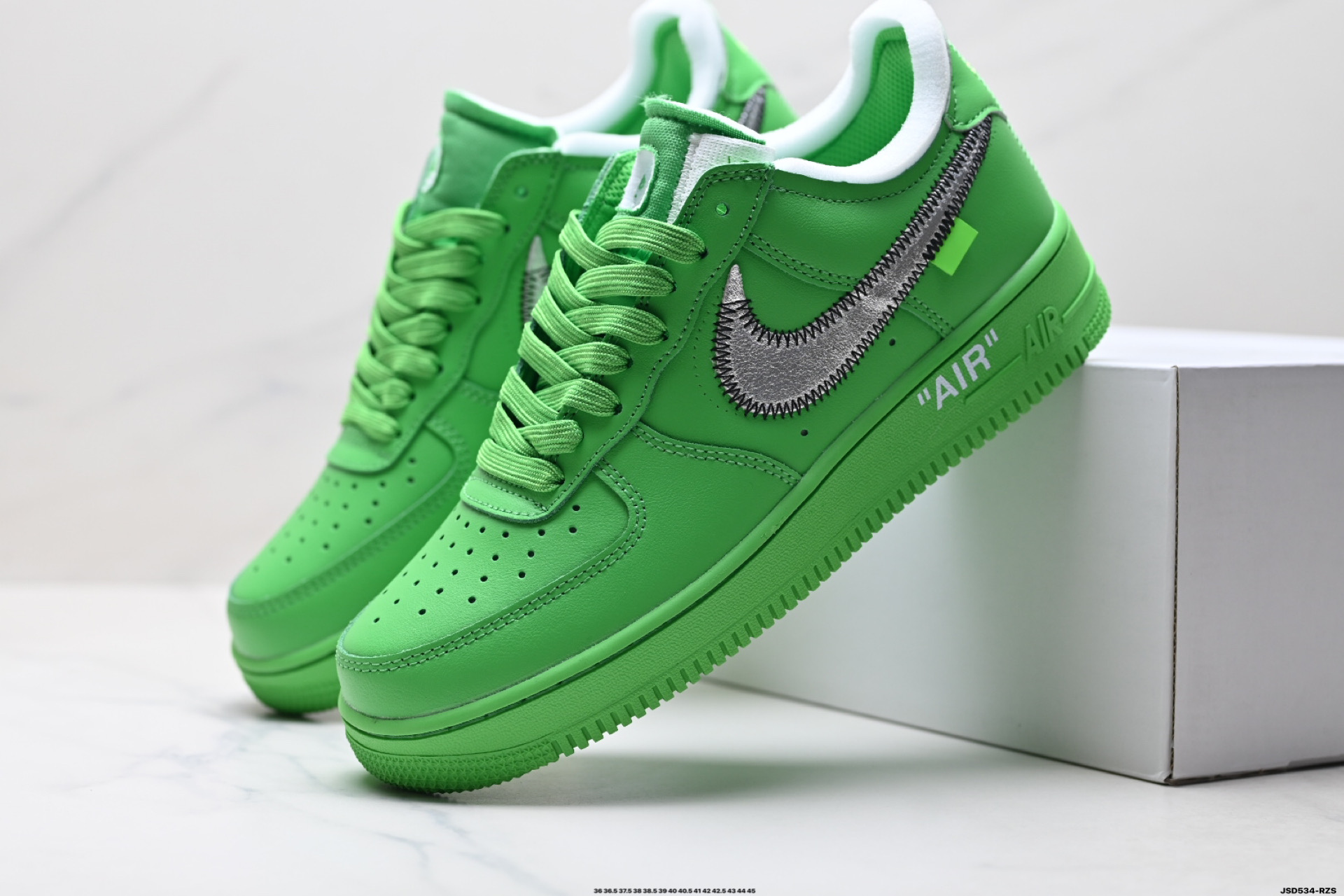 220 OFF-WHITE x Nike Air Force 1 OW联名空军一号 柠檬黄/全黑配色 DX1419-300