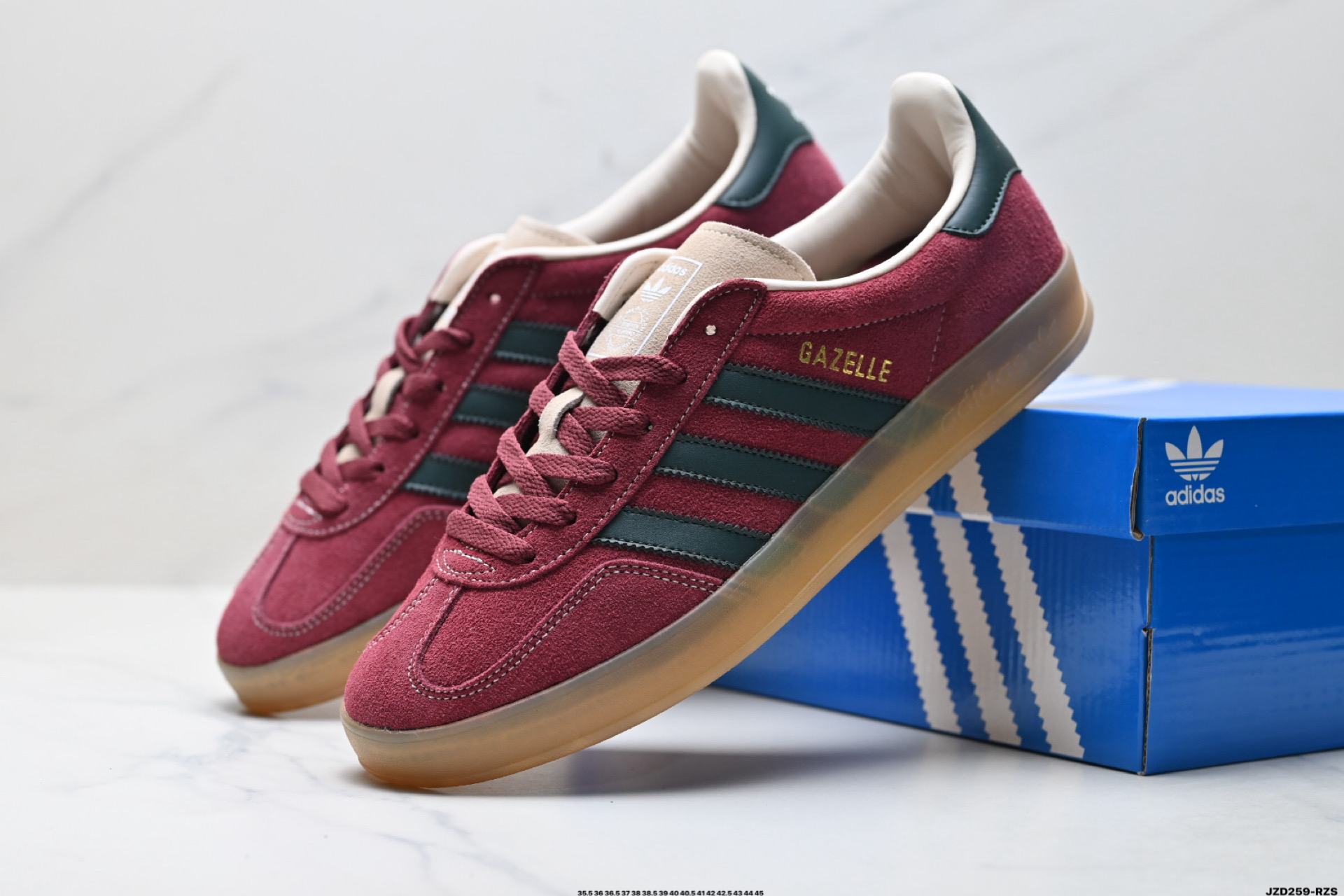 150 Adidas Originals Gazelle INdoor 三叶草休闲防滑耐磨低帮板鞋 JH5403