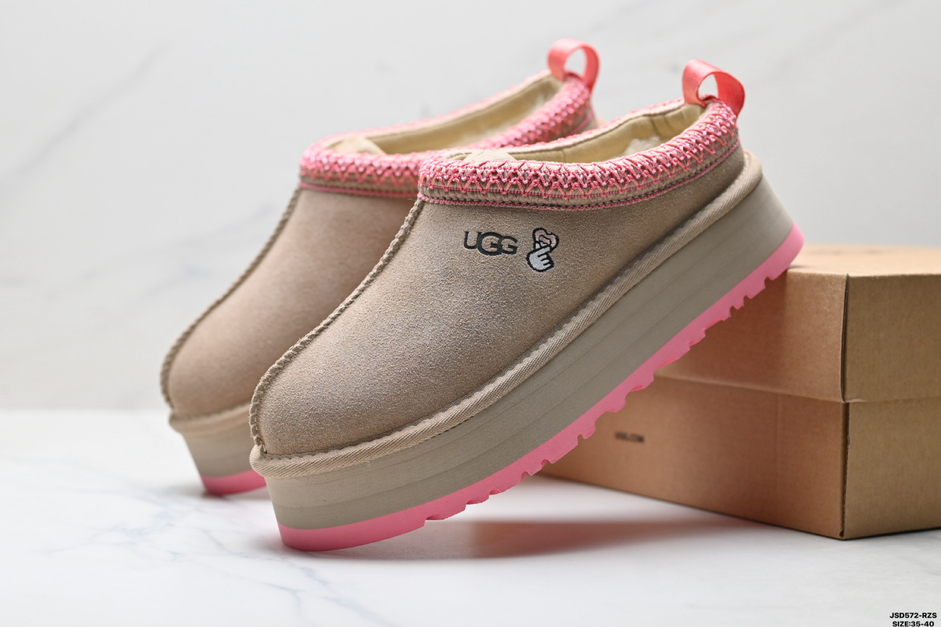 220 UGG TAZZ 舒适柔软时尚 耐磨增高保暖 民族风一脚蹬保暖雪地靴 1172130