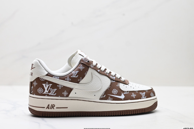 Nike Air Force 1 '07 Brown/White Leather Sneakers - Limited Edition 1 Nike Air Force 1 ’07 Brown/White Leather Sneakers – Limited Edition