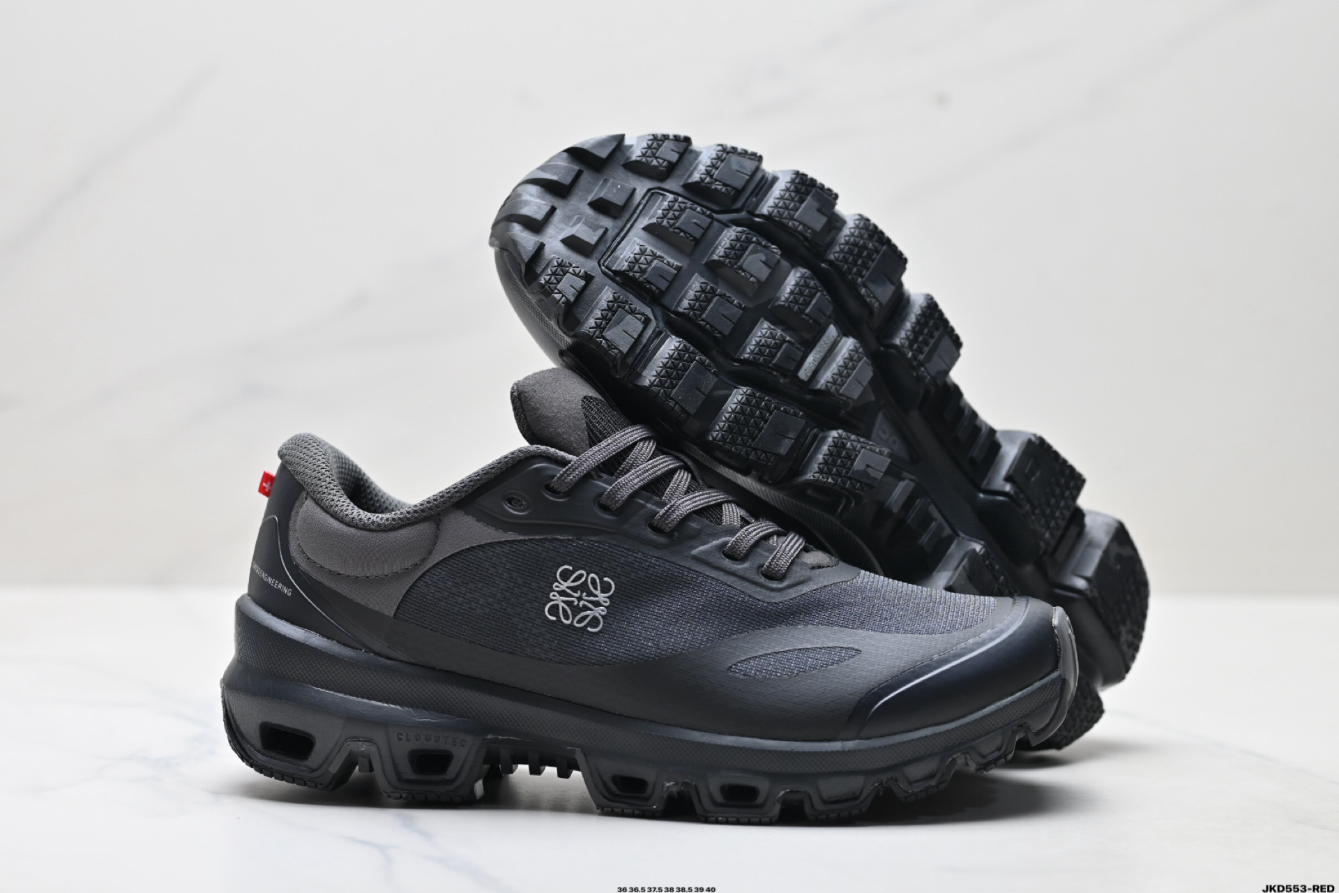 170 On昂跑 x LOEWE罗意威 Cloudventure 2.0 圆头系带 低帮休闲鞋