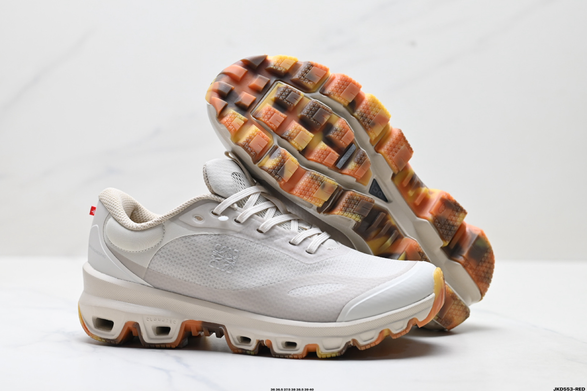 170 On昂跑 x LOEWE罗意威 Cloudventure 2.0 圆头系带 低帮休闲鞋