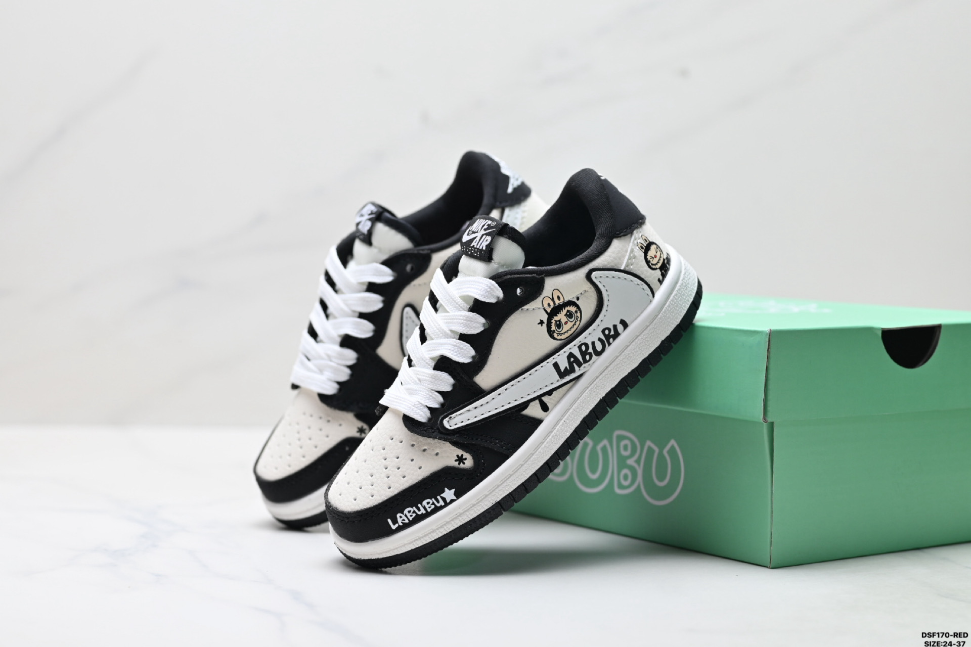 115 童鞋Nike Air Jordan 1 x Travis Scott AJ1倒勾 乔一倒钩 耐克 低帮文化篮球鞋 DZ4137-106