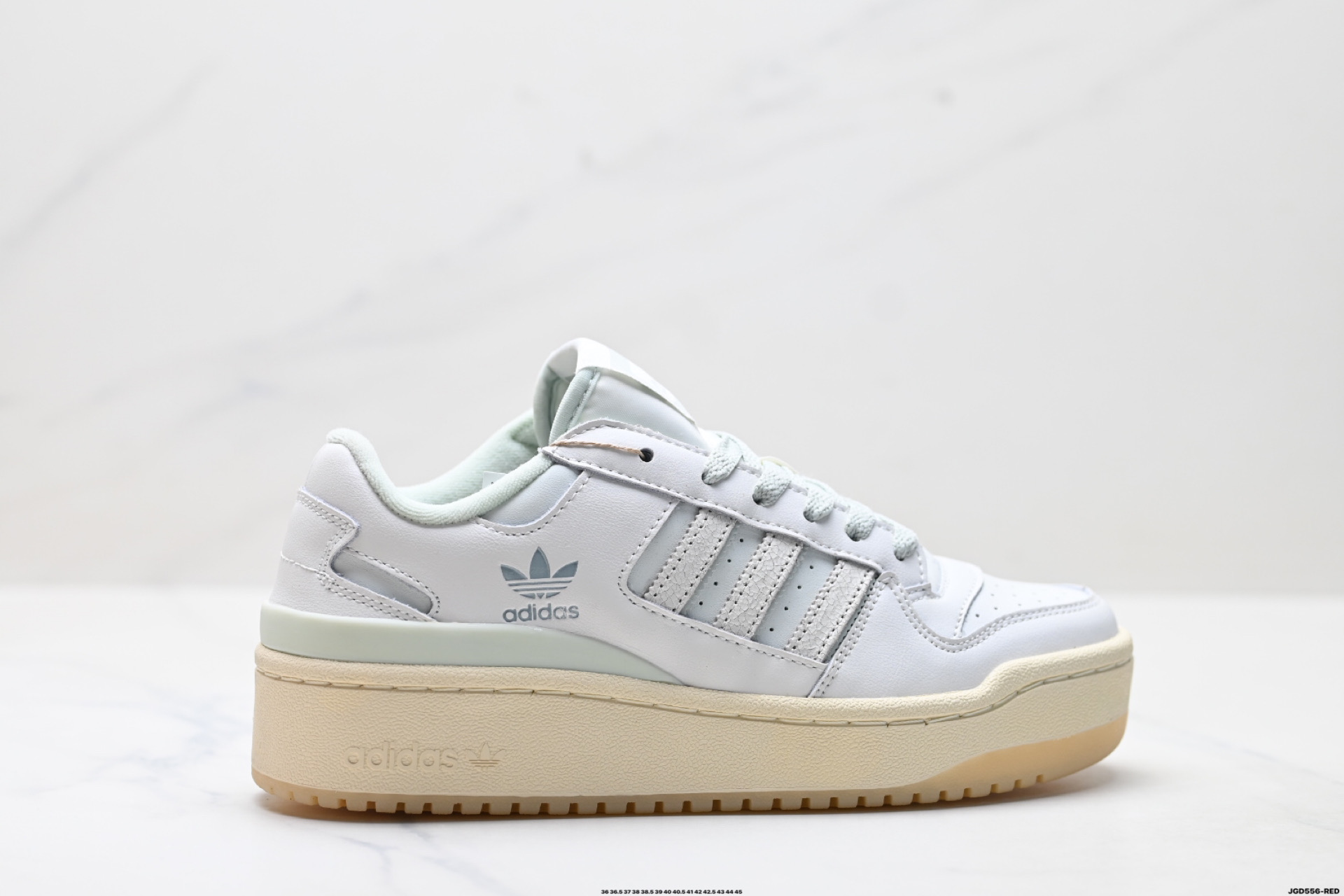 190 Adidas Forum LOW CL三叶草低邦 经典魔术贴复古板鞋 男女潮流头层皮休闲鞋 IG3973
