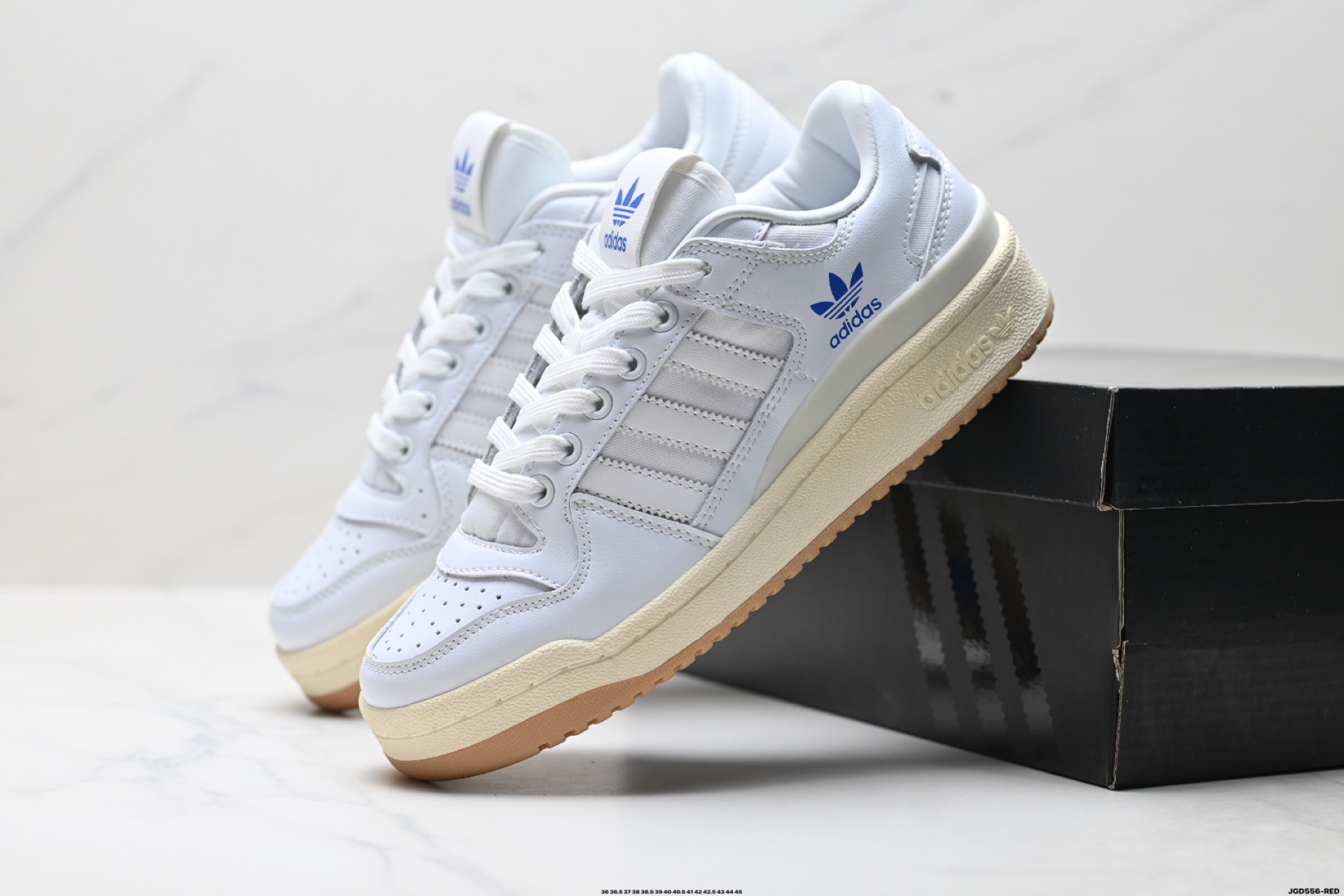 190 Adidas Forum LOW CL三叶草低邦 经典魔术贴复古板鞋 男女潮流头层皮休闲鞋 IG3973