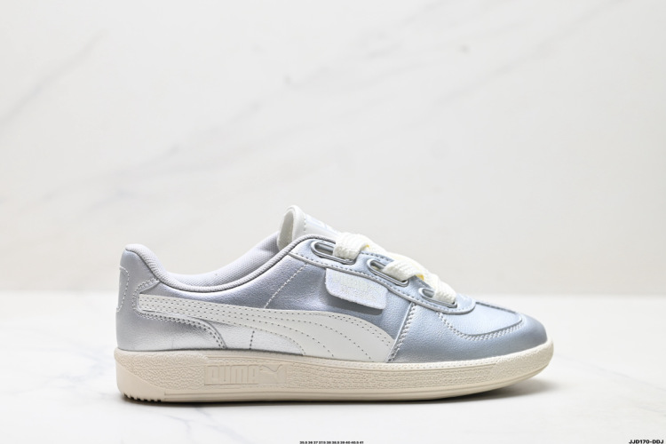 Puma Palermo Sophia Women's Low-Top Sneakers Silver White Retro Shoes 1 Puma Palermo Sophia Retro Low-Top Sneakers – Style & Comfort