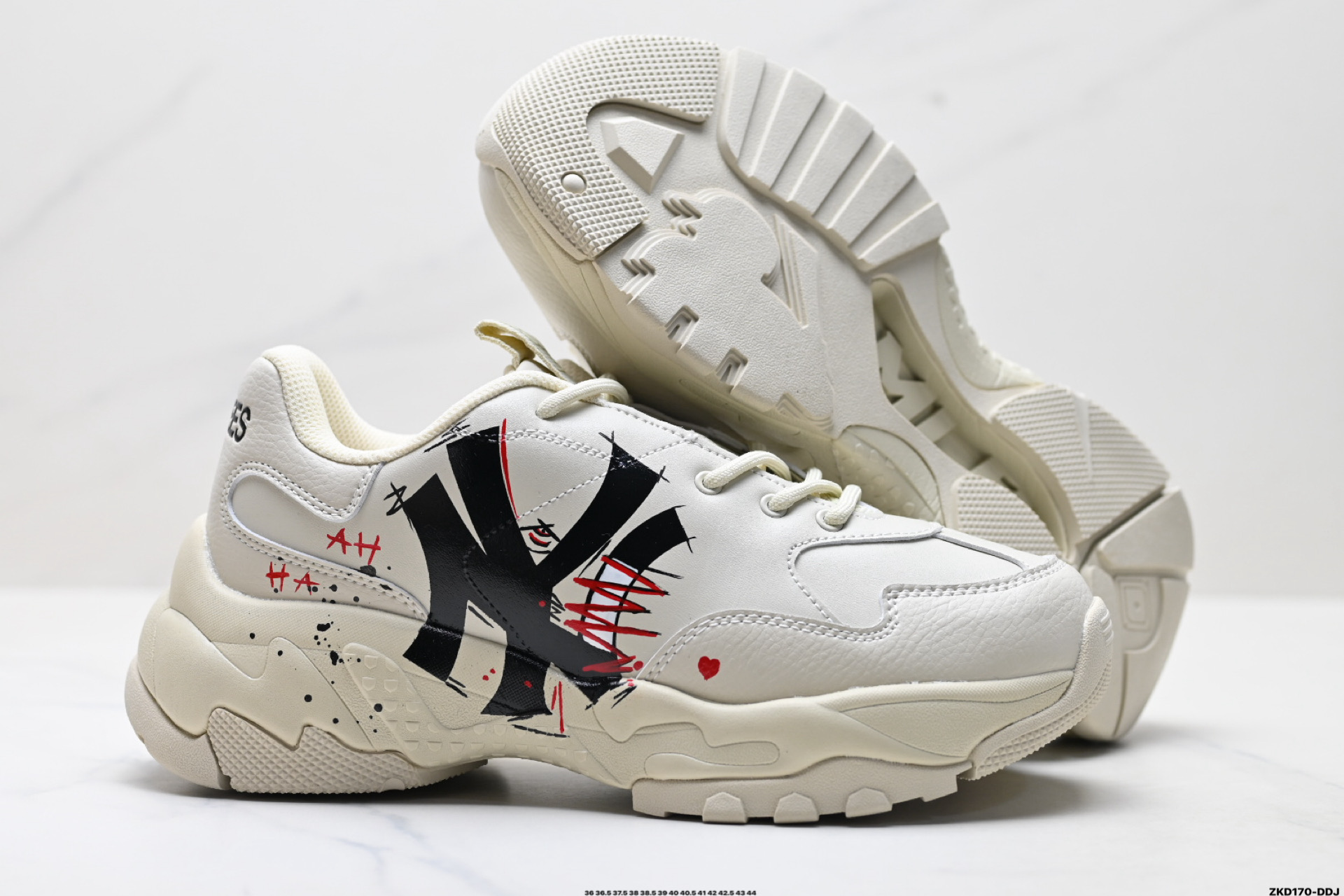 280 MLB BIGBALL CHUNKY PIXEL ‘DIY定制’ 简约时尚 百搭 包裹性保暖防滑防水减震 低帮 板鞋 32SHC101N