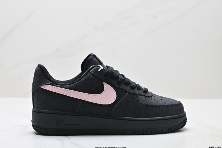 Nike Air Force 1 '07 Black/Pink Low-Top Sneaker - Premium Comfort & Style 1 Nike Air Force 1 ’07 Black/Pink Low-Top Sneaker – Premium Comfort & Style
