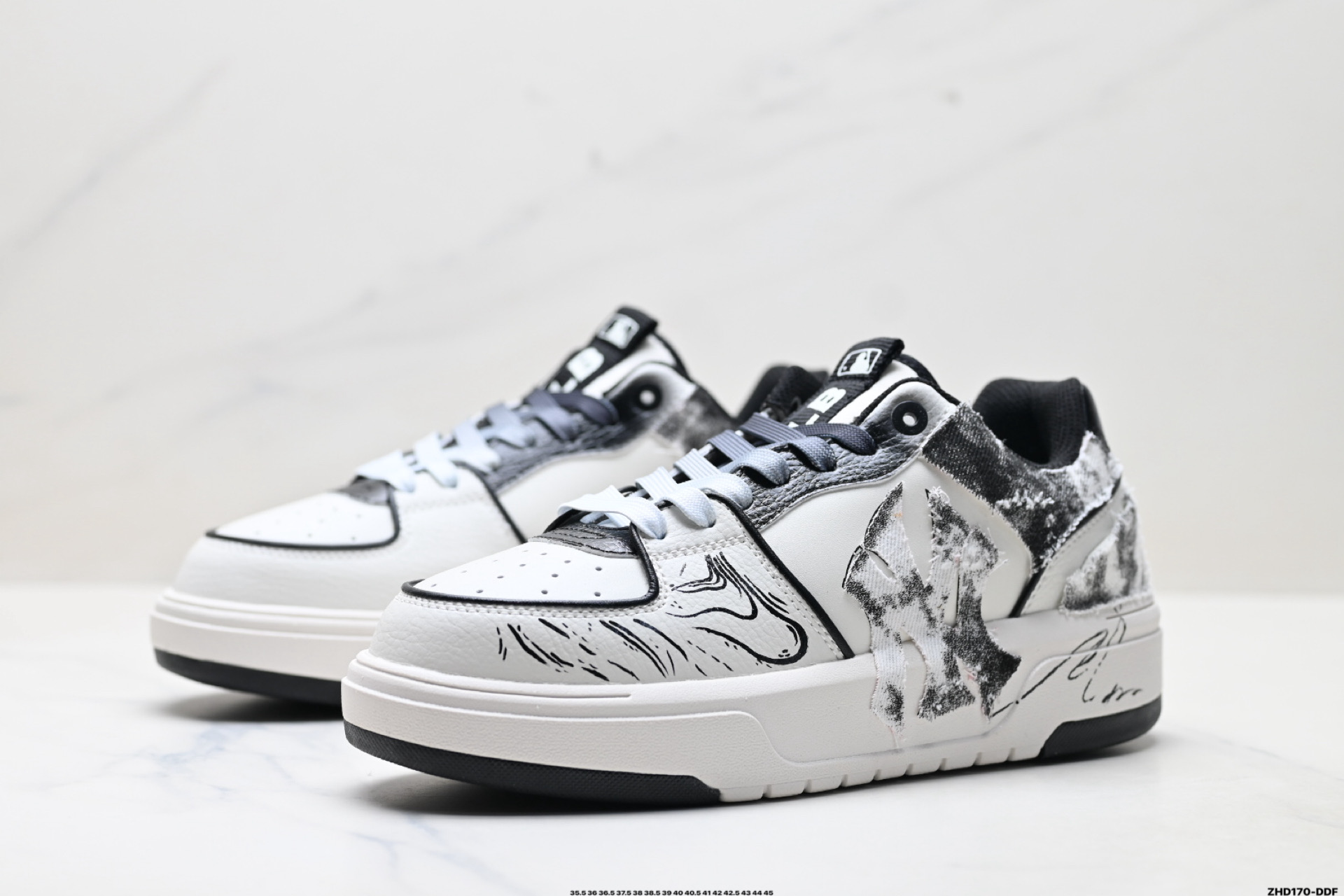 310 MLB Chunky Liner PU ‘DIY定制’ 简约时尚 百搭 包裹性保暖防滑防水减震 低帮 板鞋 3ASXCA12N