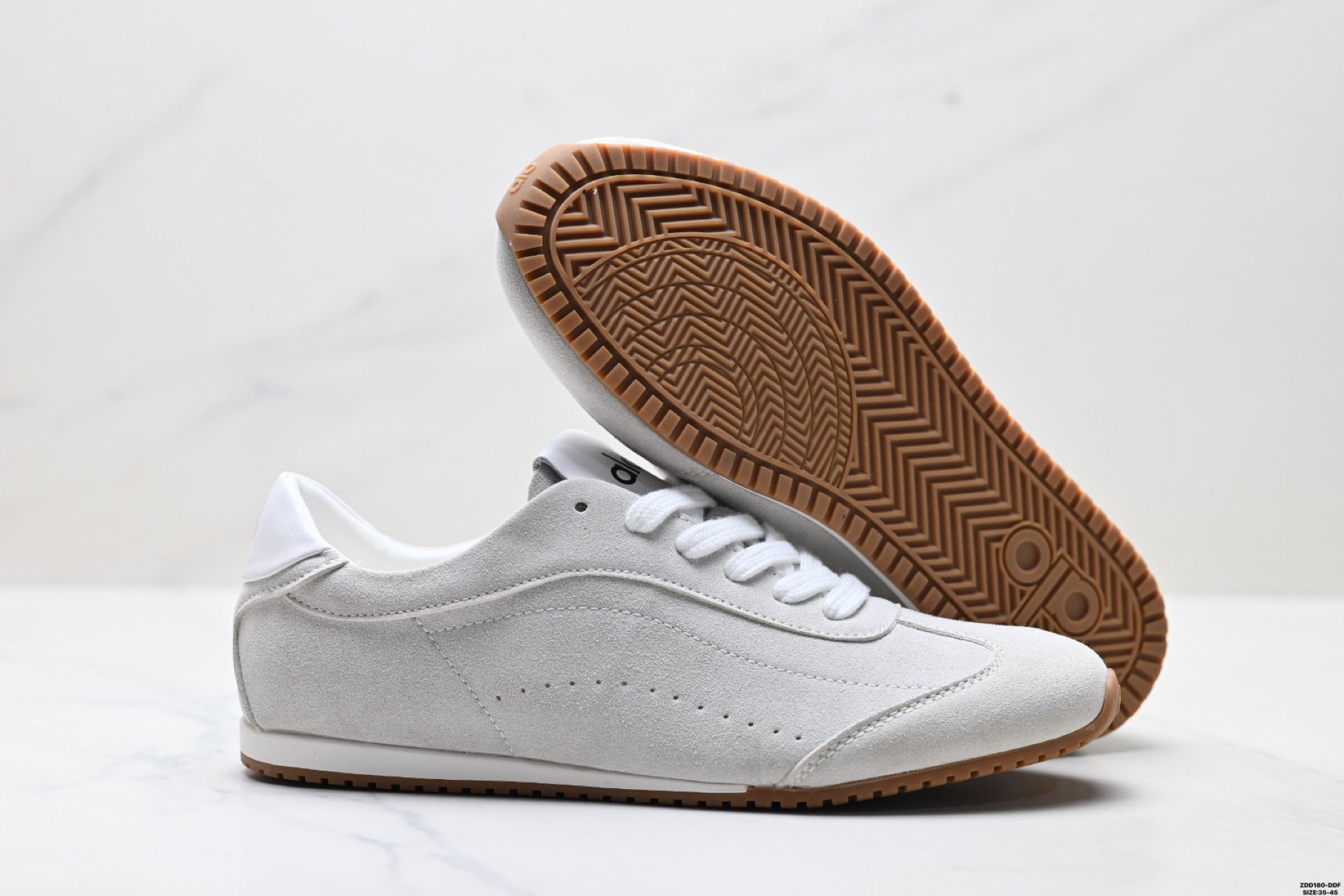 LO YOGAALOSunset新款运动鞋绒面革低帮薄底休闲鞋简约风