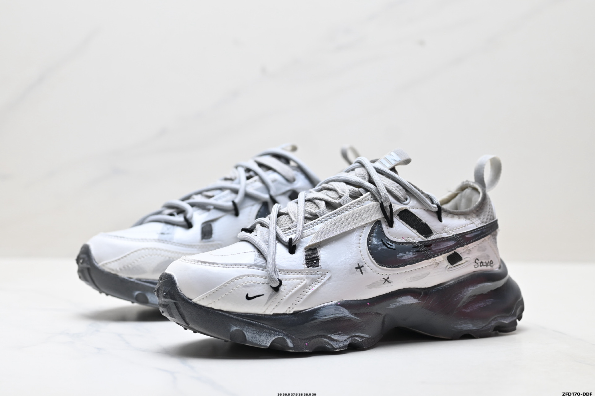 280 Nike Tc 7900 ‘DIY’定制 耐克 增高厚底休闲老爹鞋 DD9682-100