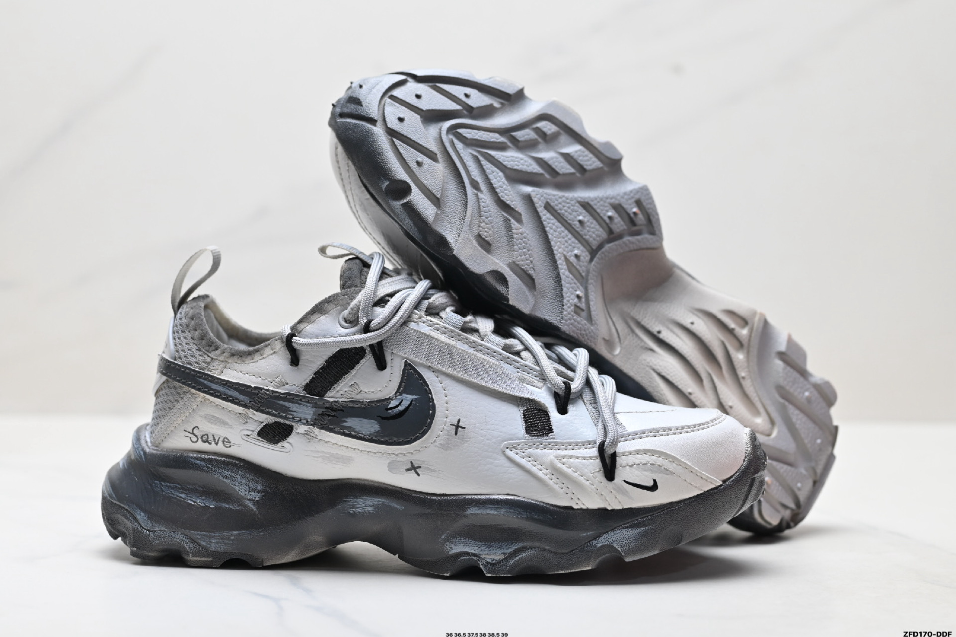 280 Nike Tc 7900 ‘DIY’定制 耐克 增高厚底休闲老爹鞋 DD9682-100