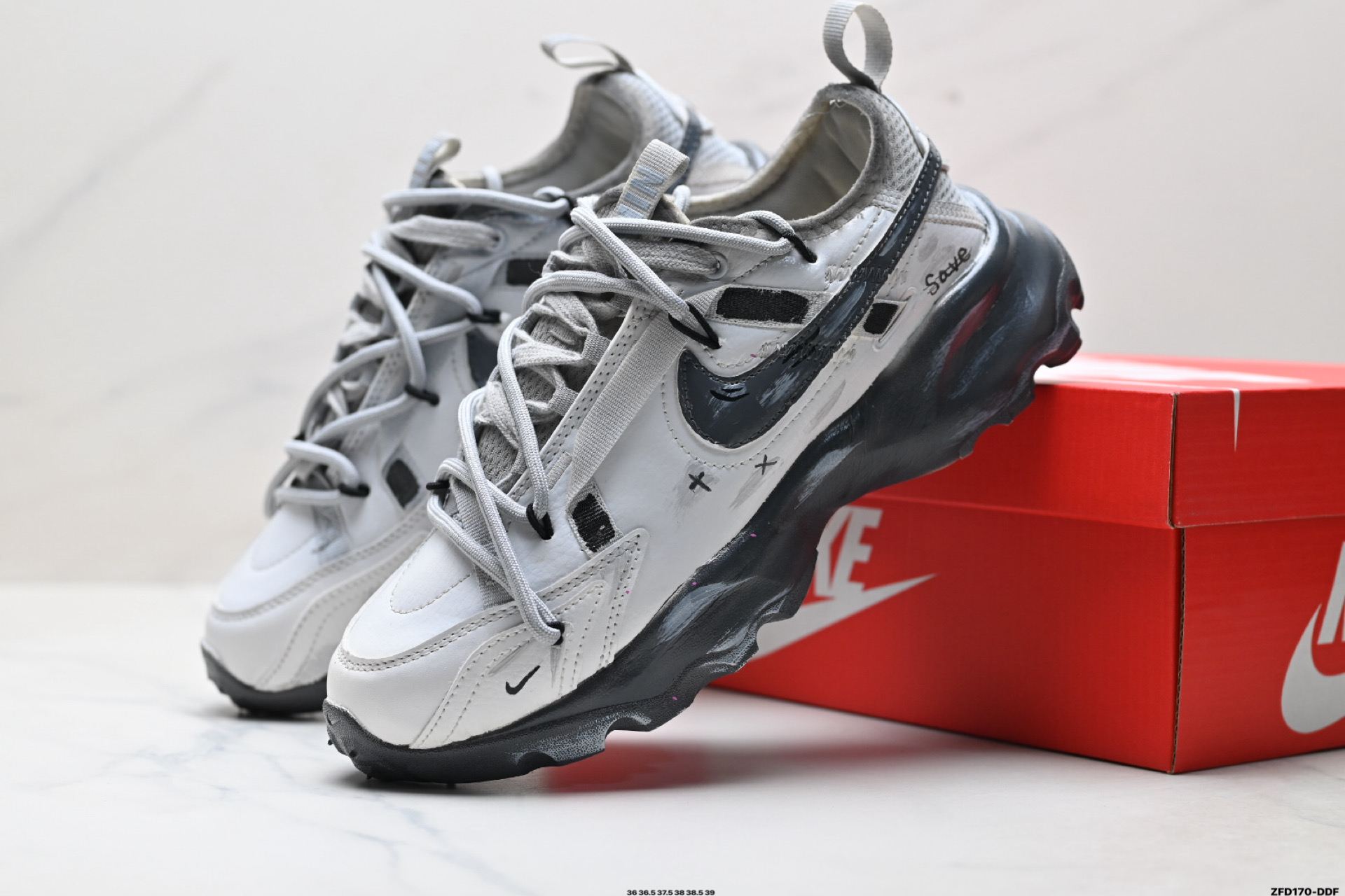 280 Nike Tc 7900 ‘DIY’定制 耐克 增高厚底休闲老爹鞋 DD9682-100