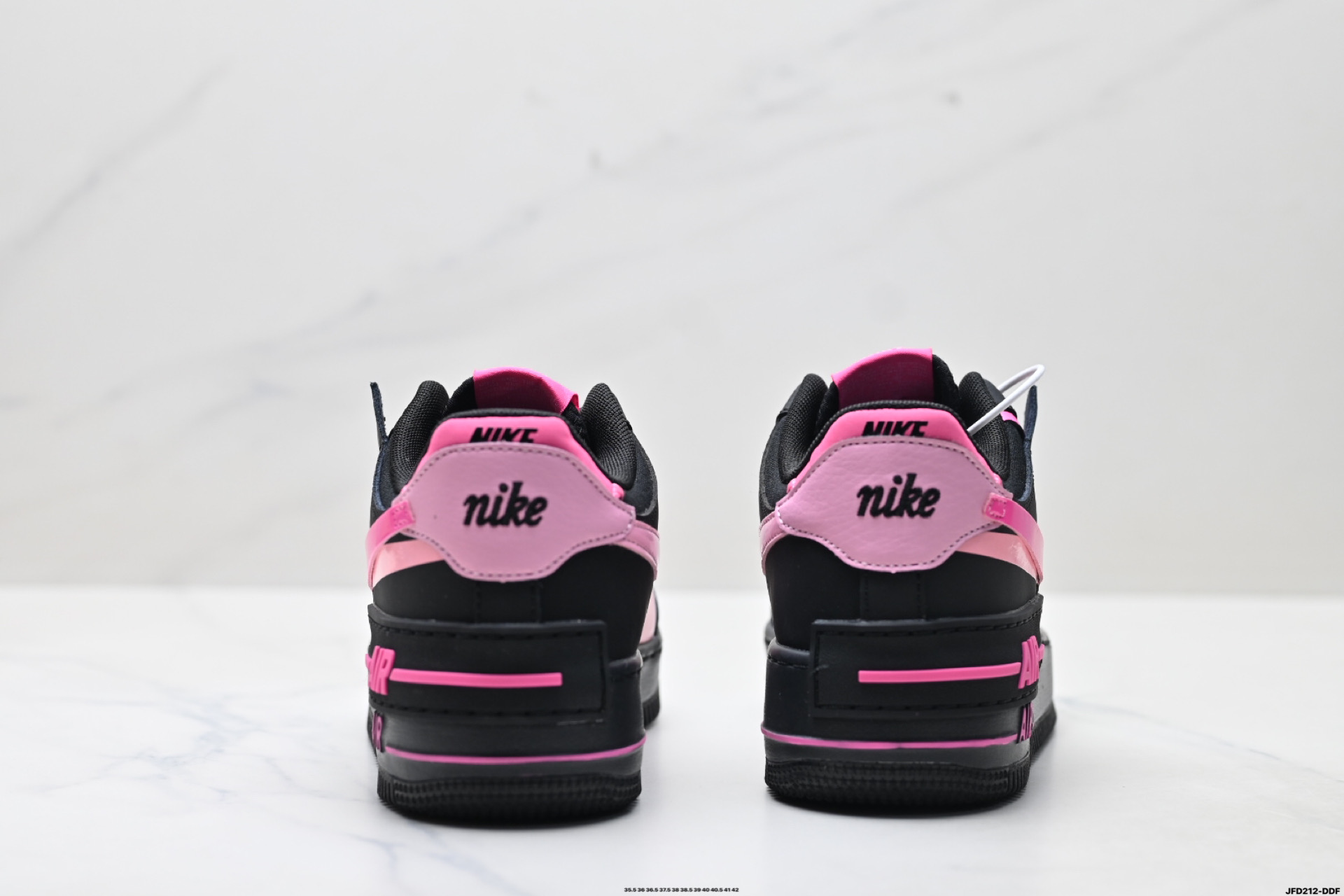 耐克NIKE WMNS Air Force 1 Shadow全新少女系解构主义设计 马卡龙空军一号轻量增高低帮百搭板鞋 CI0919-006