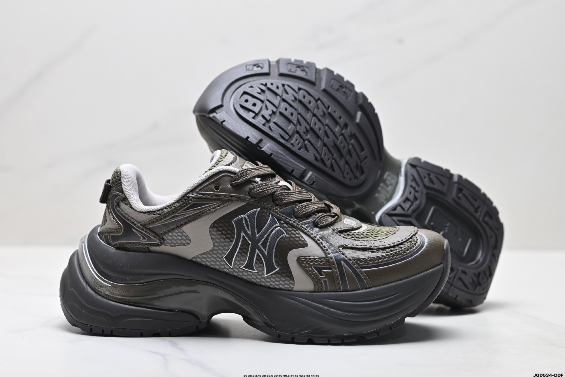 190 MLB CURVE RUNNER SPEED 百搭舒适休闲潮流厚底增高防滑耐磨 低帮 老爹鞋 3ARNC045N