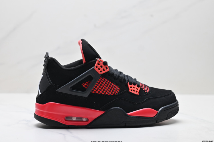 Nike Air Jordan 4 Retro Basketball Shoes - Black/Red - Style 308497-100 1 Nike Air Jordan 4 Retro Basketball Shoes – Black/Red – Style 308497-100