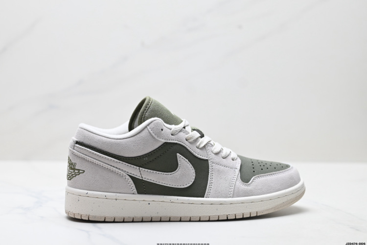 Nike Air Jordan 1 Low Casual Sneakers - HV4396-201 - Olive/Grey 1 Nike Air Jordan 1 Low Casual Sneakers – HV4396-201 – Olive/Grey