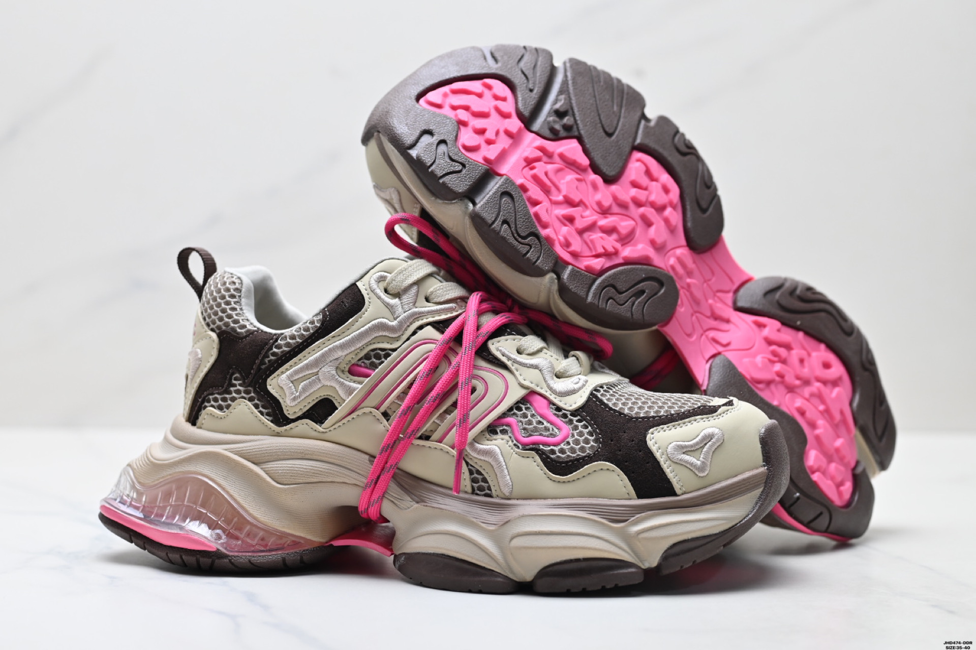 张艺凡同款GGCC反叛星球2025秋季新款做旧老爹鞋女厚底休闲鞋 GX25X