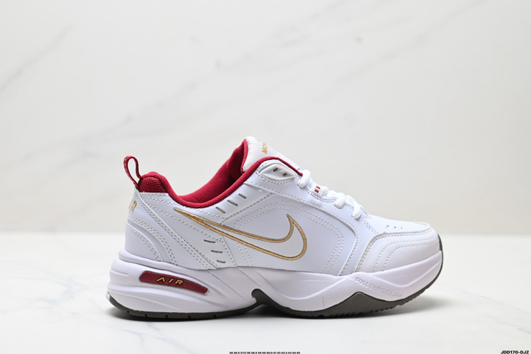 Nike Air Monarch IV Leather White/Red Lifestyle Shoes - Everyday Comfort 1 Nike Air Monarch IV Leather White/Red Lifestyle Shoes – Everyday Comfort