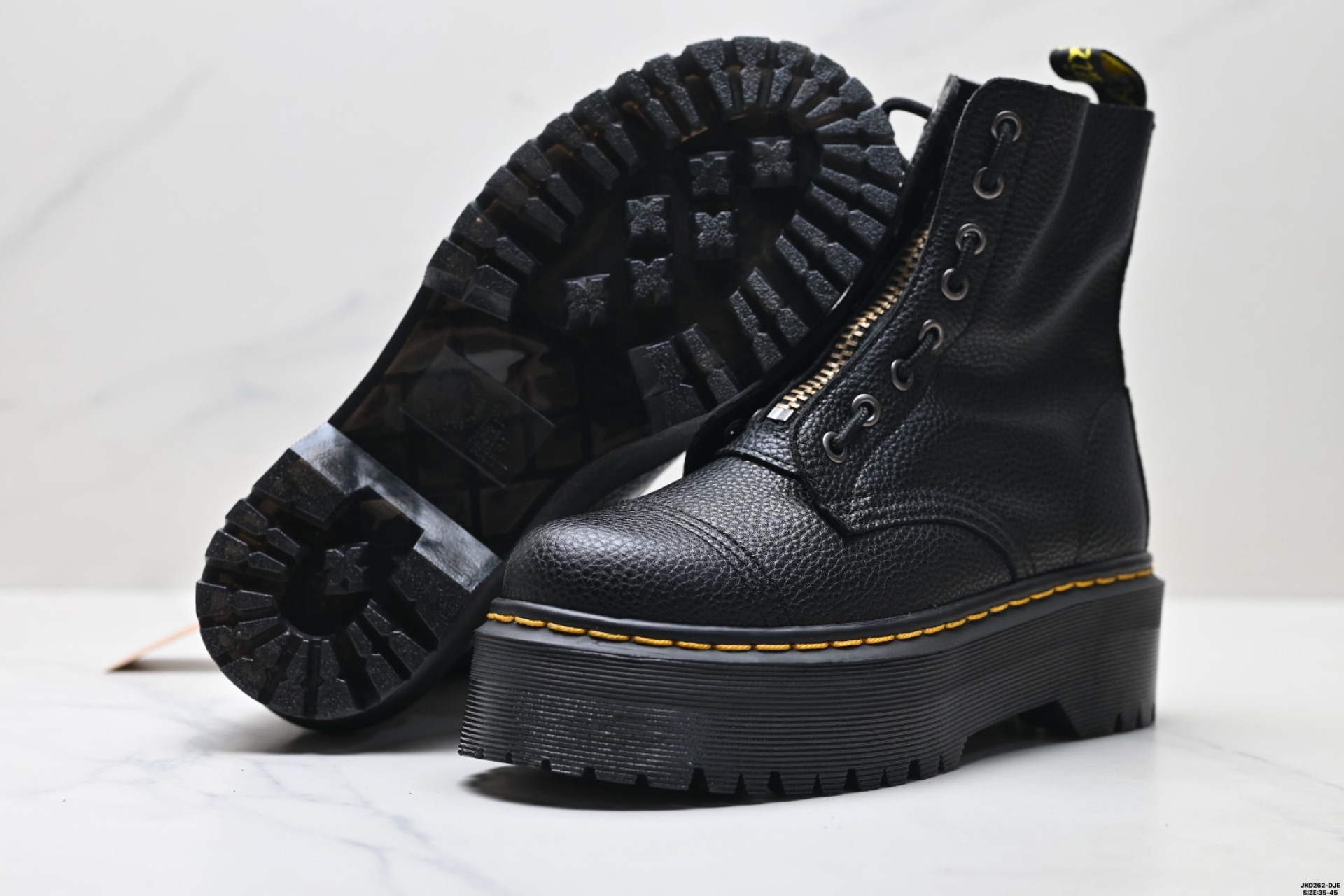 Dr.martens马丁 SINCLAIR系列 皮革粒面 拉链 松糕高帮英伦骑士朋克复古机车厚底粗跟马丁靴-莆田鞋,莆田鞋货源,高仿鞋,高仿鞋货源,安福档口,莆田高仿鞋,莆田鞋批发,高仿鞋批发,莆田高仿运动鞋,高仿运动鞋,莆田运动鞋 Dr.martens马丁 SINCLAIR系列 皮革粒面 拉链 松糕高帮英伦骑士朋克复古机车厚底粗跟马丁靴