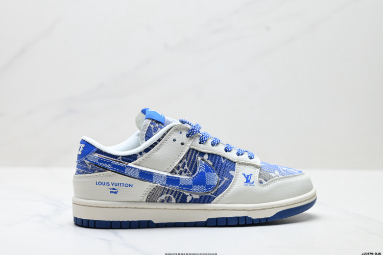 Nike Dunk Low Retro 'DIY' Custom Sneakers Blue/White - Limited Edition 1 Nike Dunk Low Retro ‘DIY’ Custom Sneakers Blue/White – Limited Edition