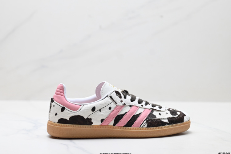 Adidas Originals Samba OG Black Cow Print Low-Top Casual Sneakers 1 Adidas Originals Samba OG Black Cow Print Low-Top Casual Sneakers
