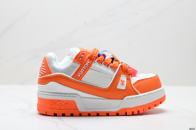 נעלי סניקרס Louis Vuitton Trainer כתום-לבן יוקרתיות לגבר 1 נעלי סניקרס Louis Vuitton Trainer כתום-לבן יוקרתיות לגבר