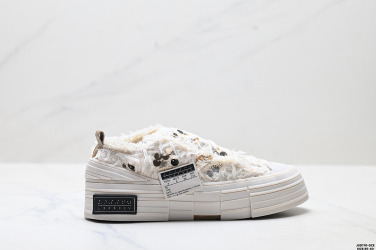 XVessel Swan Swan Long Plush Sequin Low-Top Canvas Shoes 1 XVessel Swan Swan Long Plush Sequin Low-Top Canvas Shoes