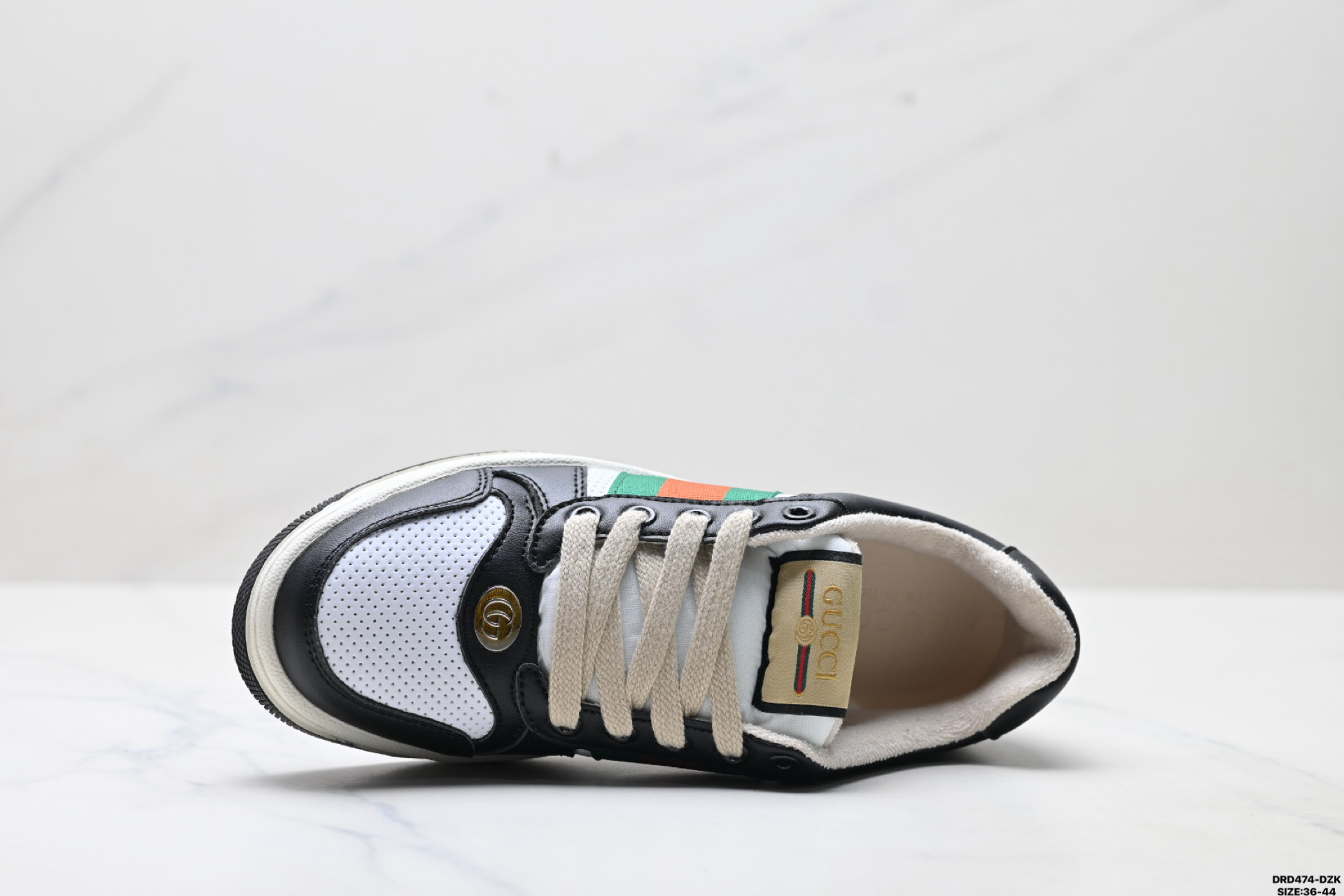 💰130
真标✅Gucci Distressed Screener sneaker 怀旧版 原版做旧 古驰小脏鞋系列   
尺码:36-44
ID:DRD474-DZK