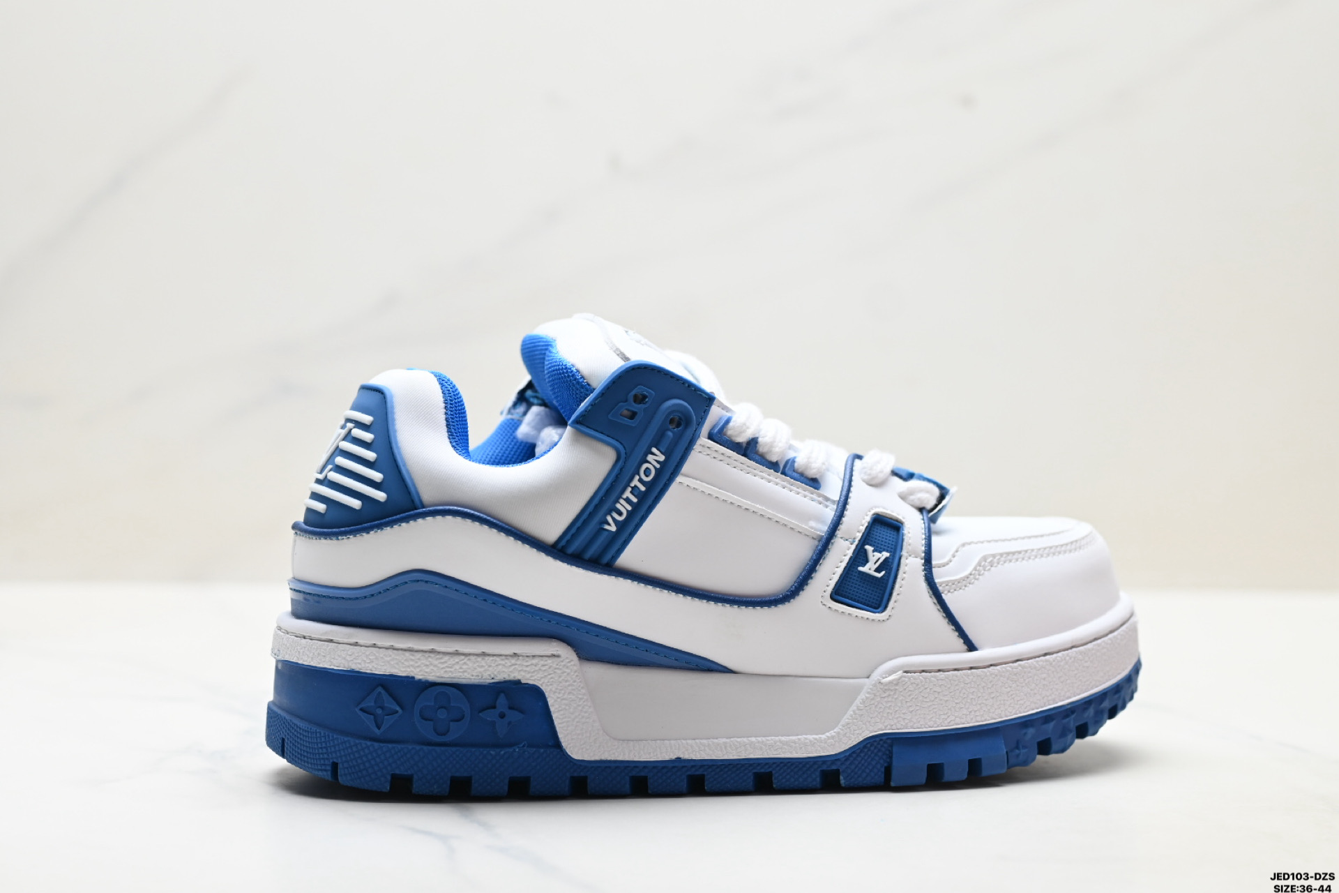 真标✅LOUIS VUITTON Trainer Maxi 路易威登 小胖丁 圆头系带低帮 厚底板鞋 D:JED103-DZS