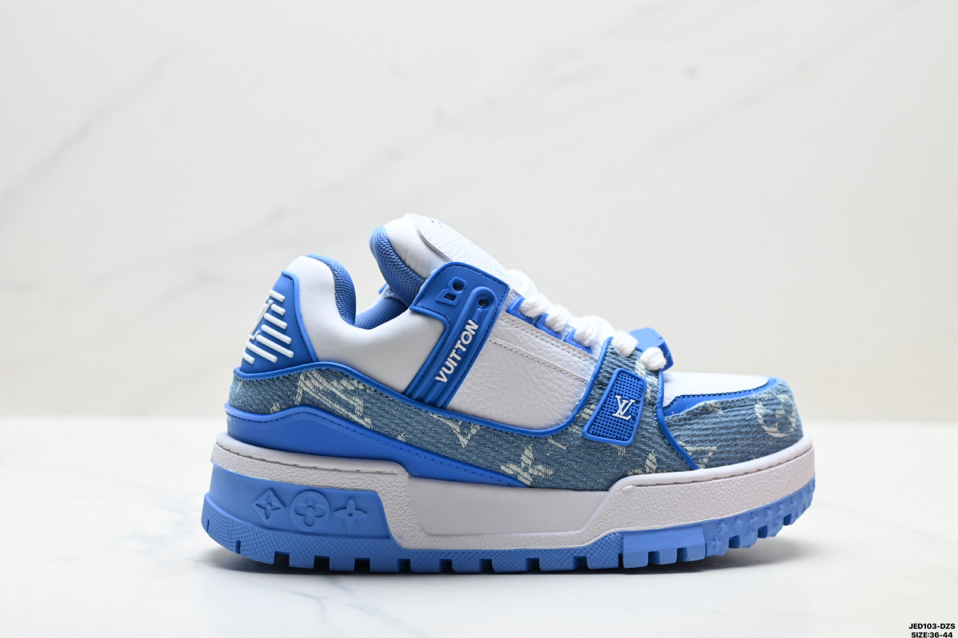 真标✅LOUIS VUITTON Trainer Maxi 路易威登 小胖丁 圆头系带低帮 厚底板鞋 D:JED103-DZS