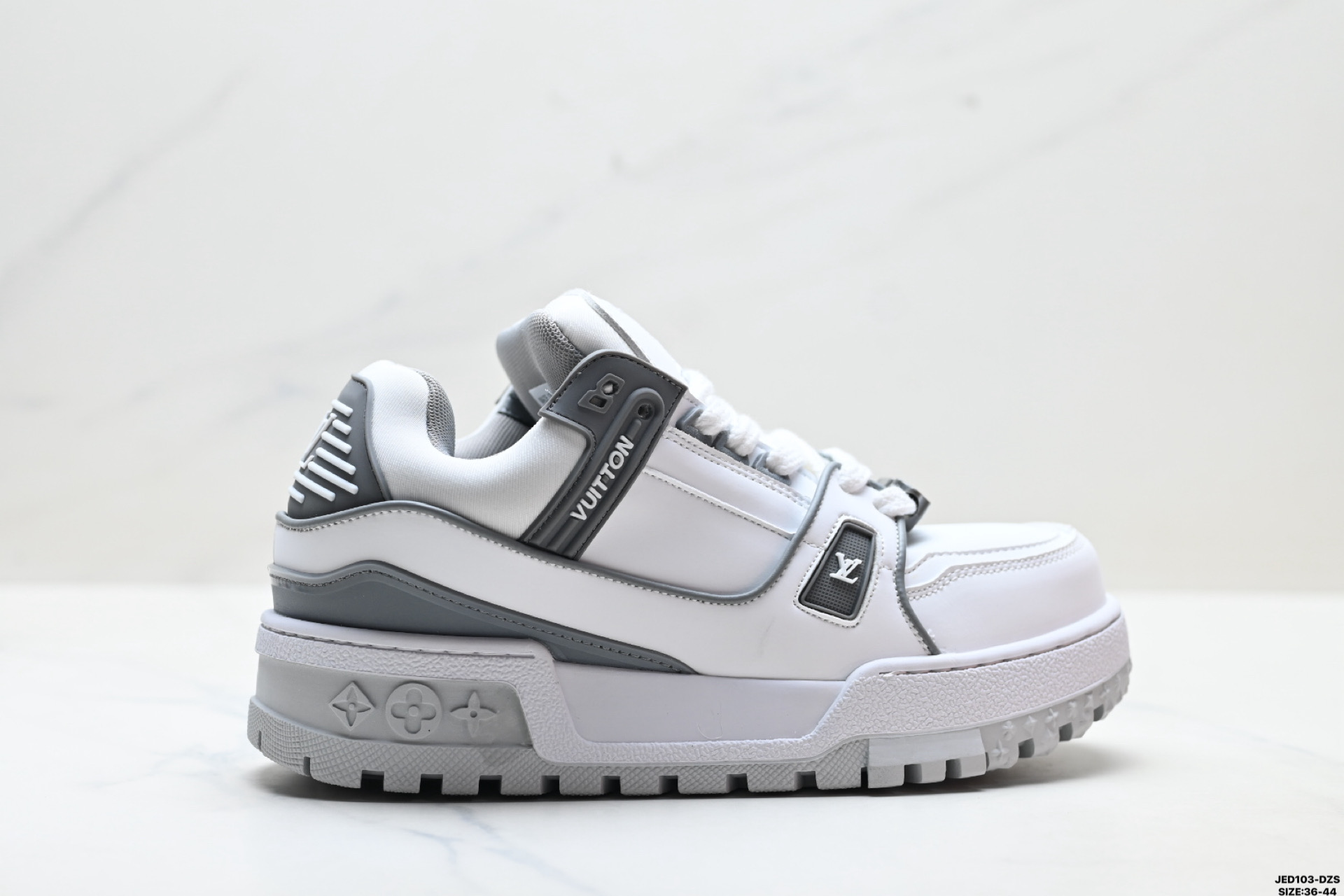 真标✅LOUIS VUITTON Trainer Maxi 路易威登 小胖丁 圆头系带低帮 厚底板鞋 D:JED103-DZS
