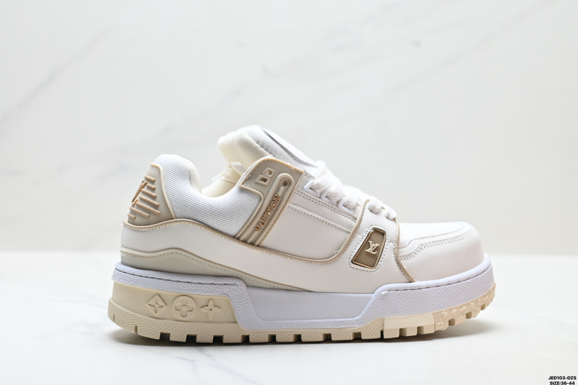 真标✅LOUIS VUITTON Trainer Maxi 路易威登 小胖丁 圆头系带低帮 厚底板鞋 D:JED103-DZS