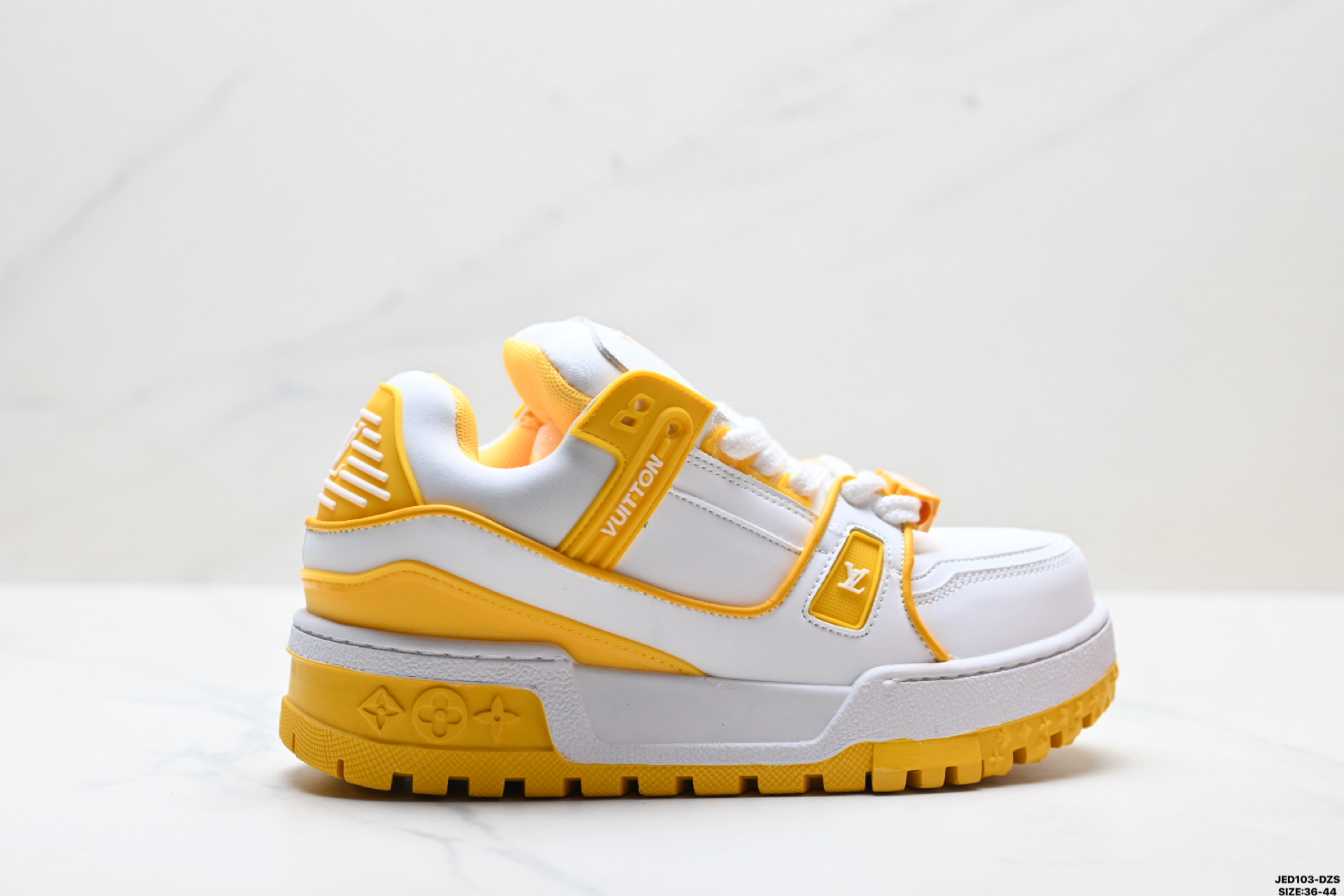 真标✅LOUIS VUITTON Trainer Maxi 路易威登 小胖丁 圆头系带低帮 厚底板鞋 D:JED103-DZS