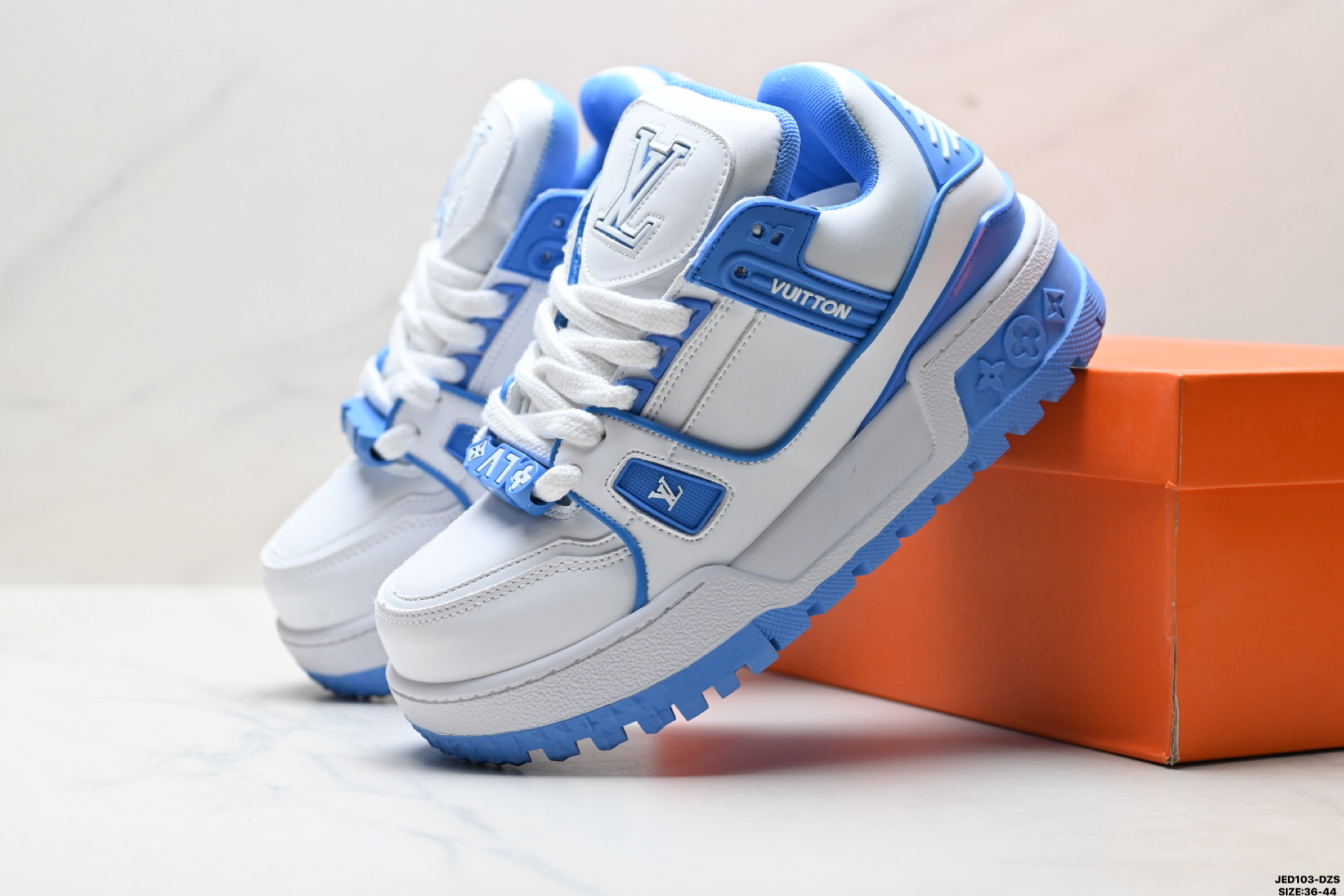 真标✅LOUIS VUITTON Trainer Maxi 路易威登 小胖丁 圆头系带低帮 厚底板鞋 D:JED103-DZS