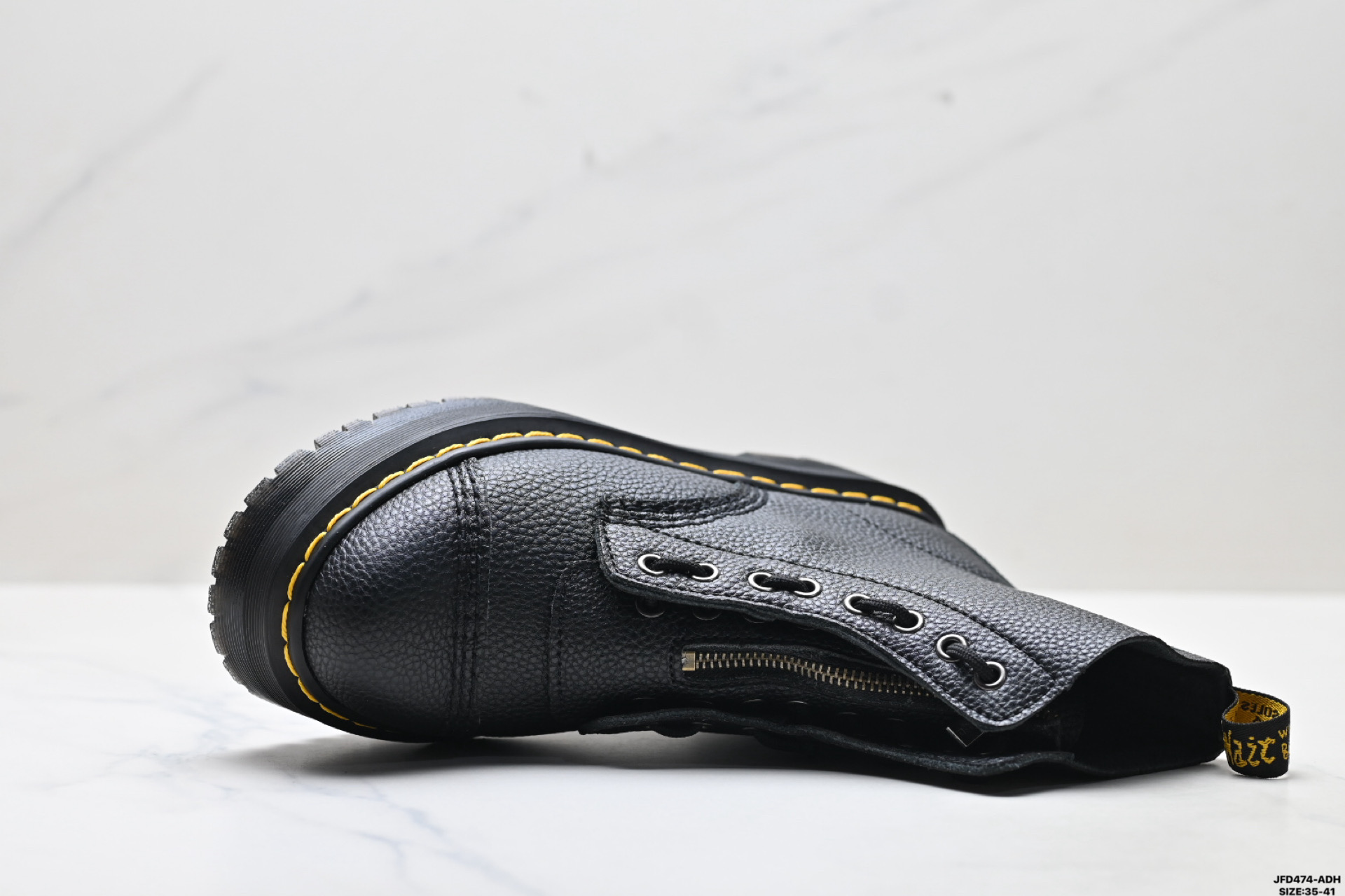 190 Dr.martens马丁 2970系列 皮革粒面 拉链 松糕高帮英伦骑士朋克复古机车厚底粗跟马丁靴