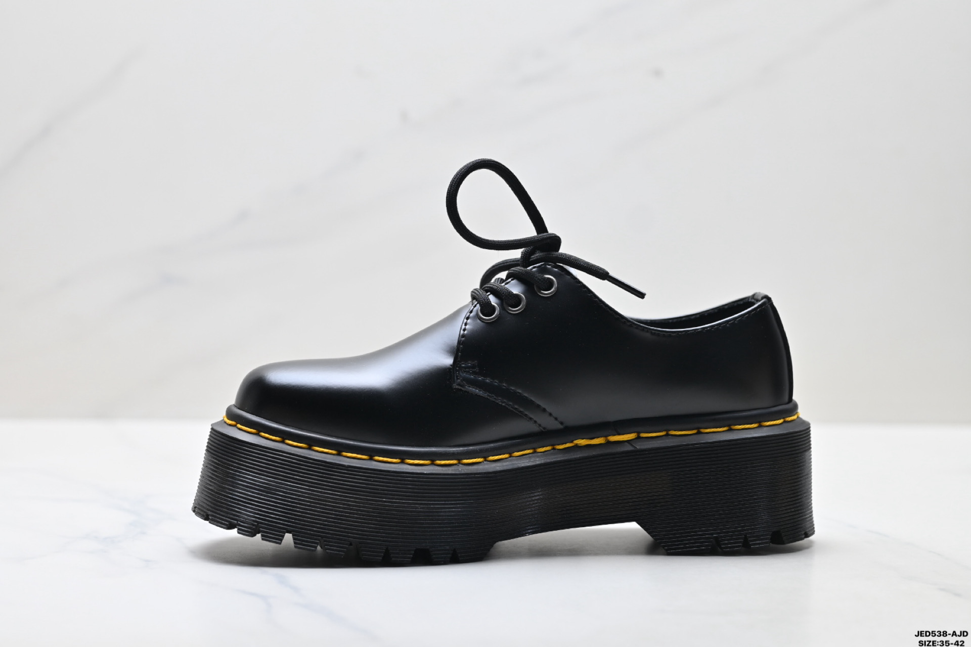 170 Dr.martens马汀博士 Martens 1461 Smooth Leather Platform系列松糕低帮英伦骑士朋克复古机车厚底粗跟 马丁靴