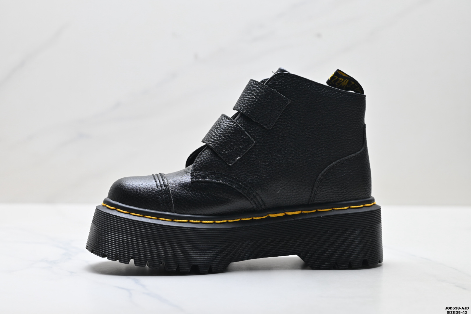 190 Dr.martens马丁 2970系列 皮革粒面 拉链 松糕高帮英伦骑士朋克复古机车厚底粗跟马丁靴