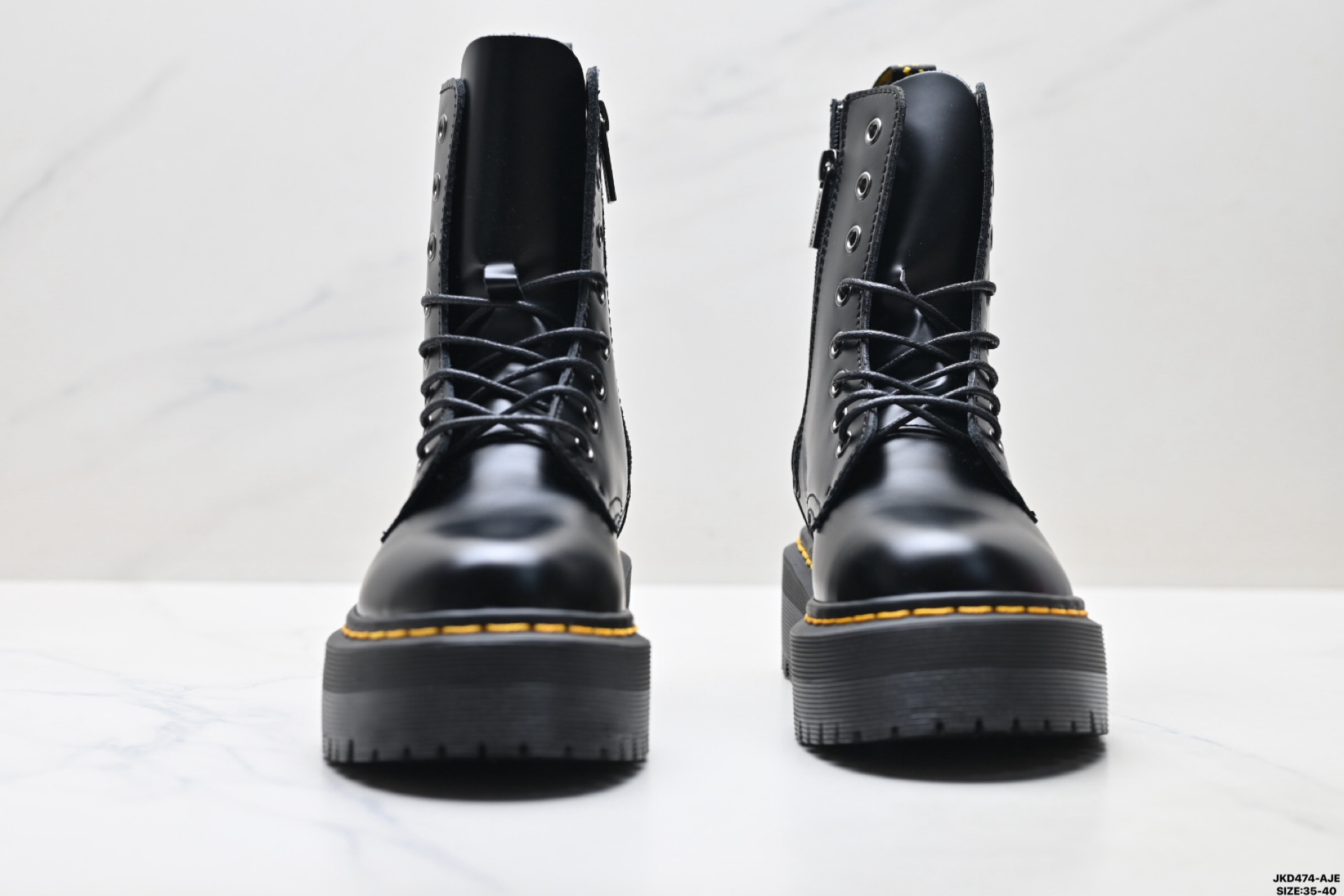 180 Dr.martens马汀博士 Jadon系列 松糕高帮英伦骑士朋克复古机车厚底粗跟 马丁靴 11822002