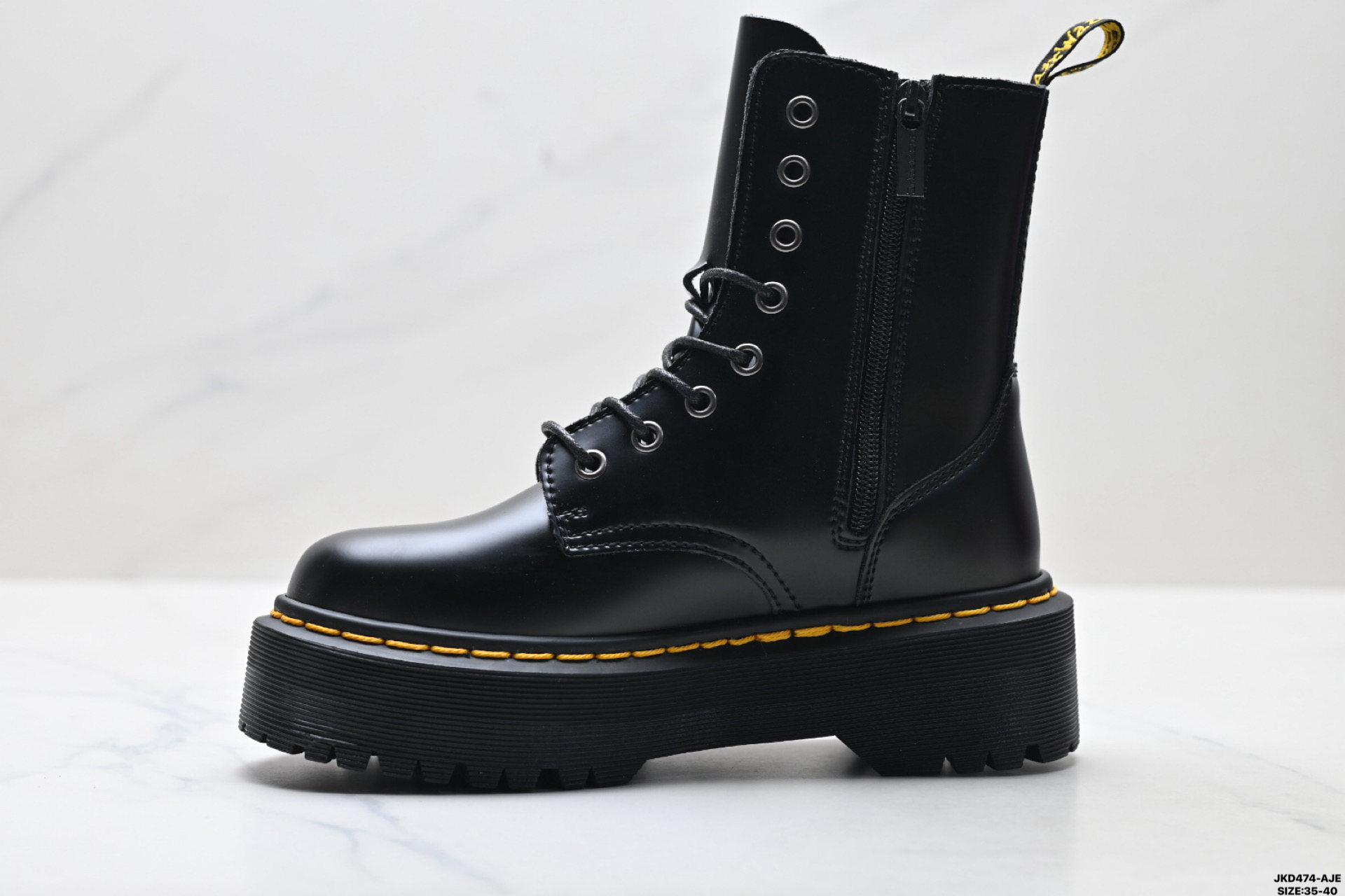 180 Dr.martens马汀博士 Jadon系列 松糕高帮英伦骑士朋克复古机车厚底粗跟 马丁靴 11822002